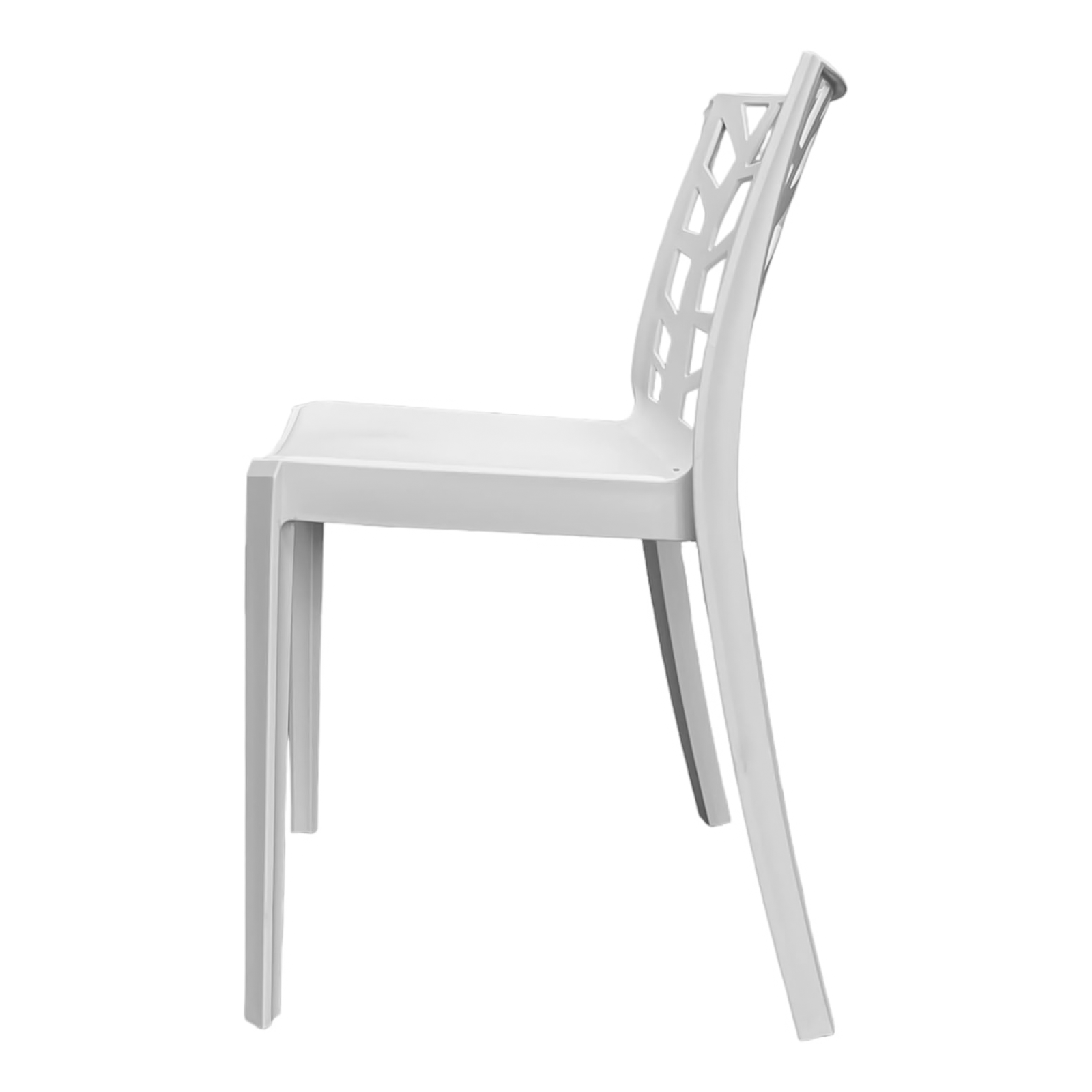 Set of stackable garden chairs "Matrix" in resistant polypropylene 47x55 cm 82h