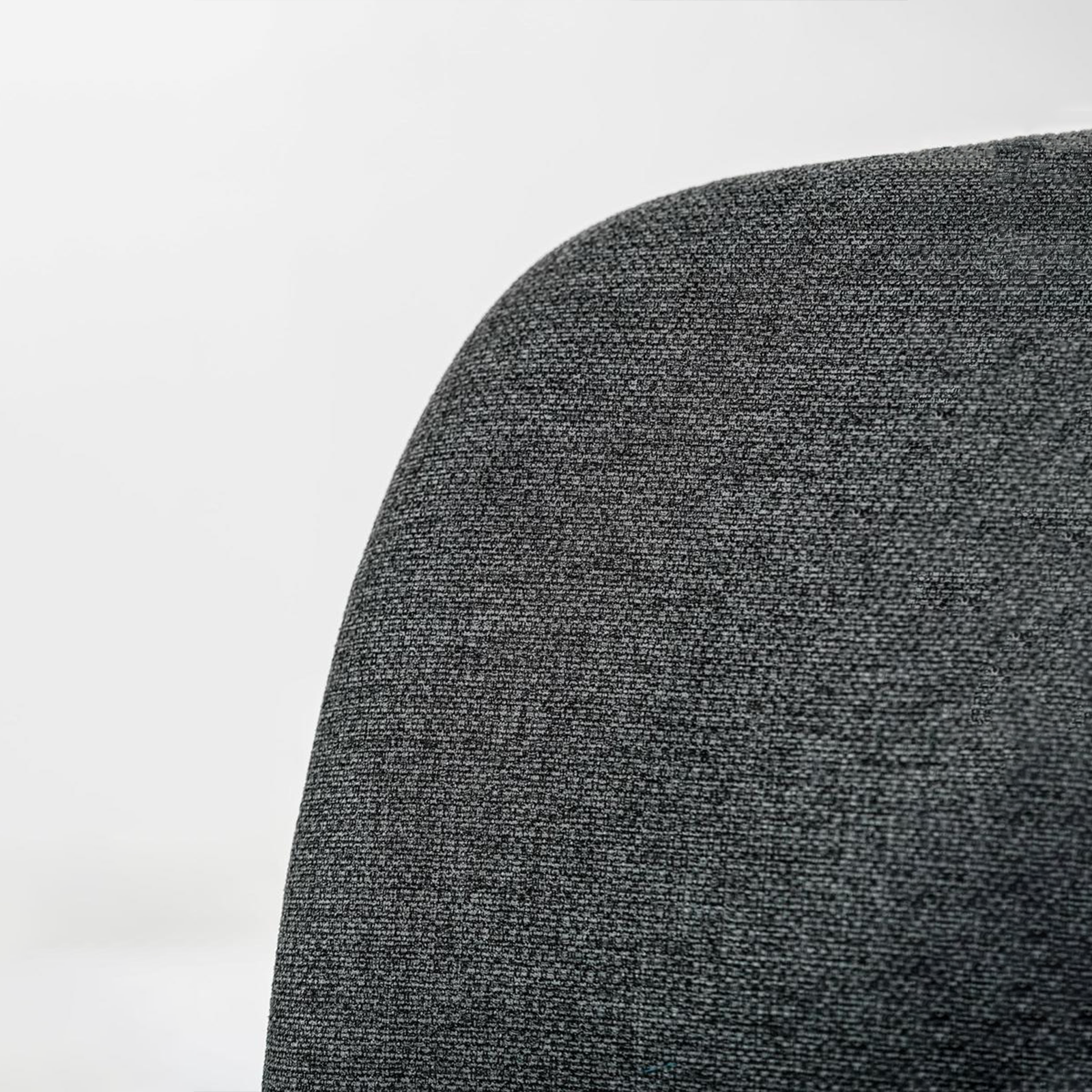 Set of "Sami" fabric dining chairs with elegant modern painted metal legs