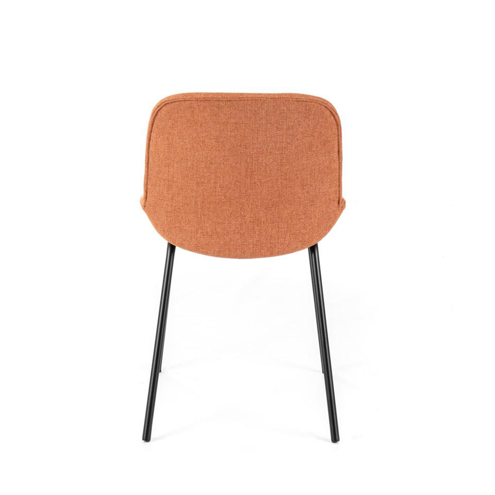 Set of "Sami" fabric dining chairs with elegant modern painted metal legs