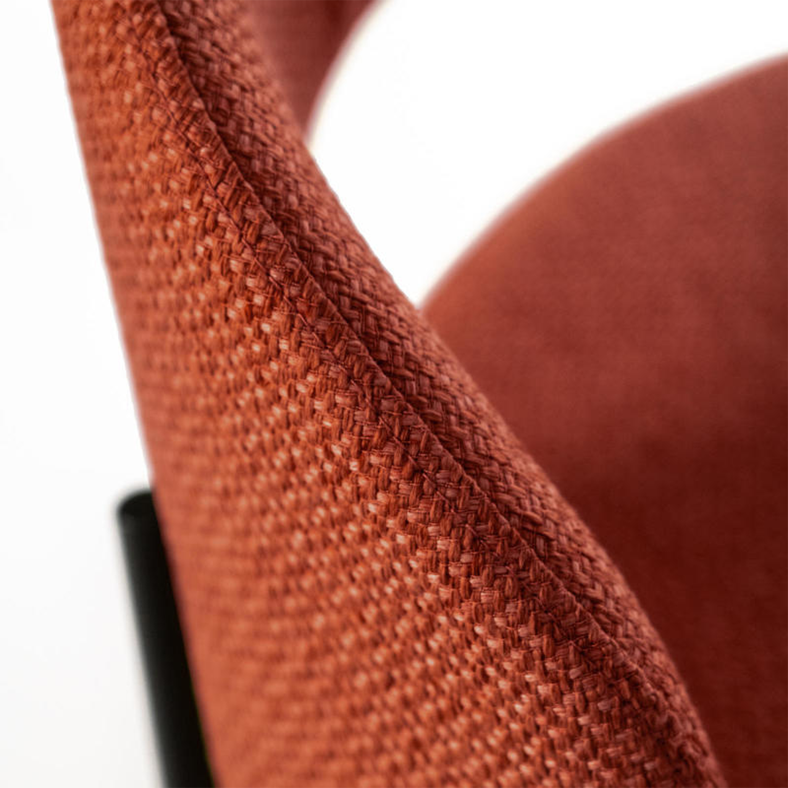 Set of modern upholstered "Erica" dining chairs in fabric, 56x52 cm, 78.5 cm high.