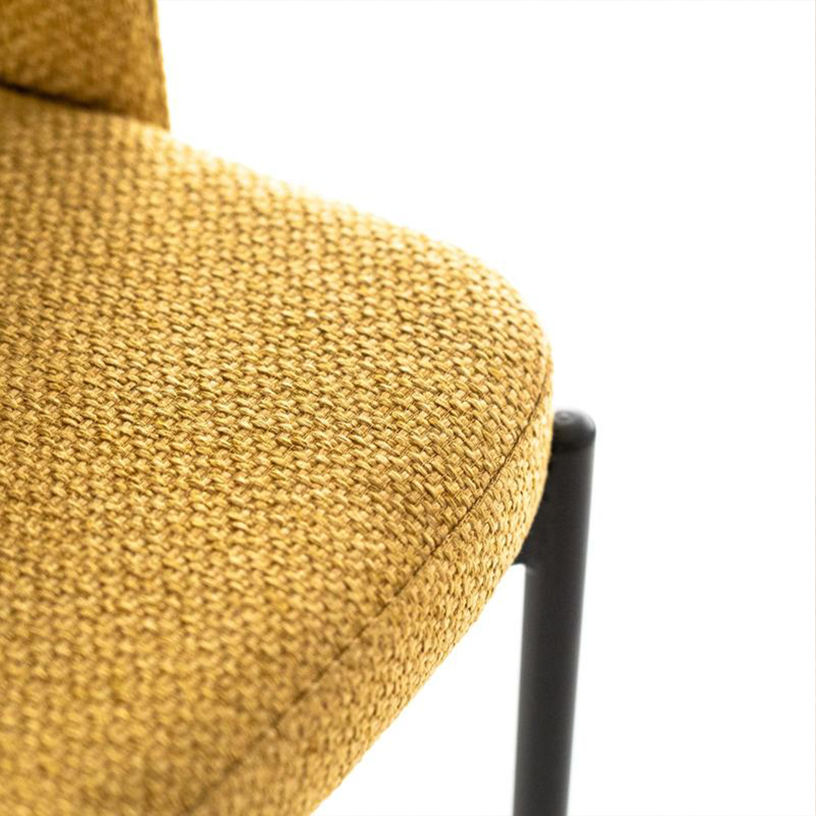 Set of modern upholstered "Erica" dining chairs in fabric, 56x52 cm, 78.5 cm high.