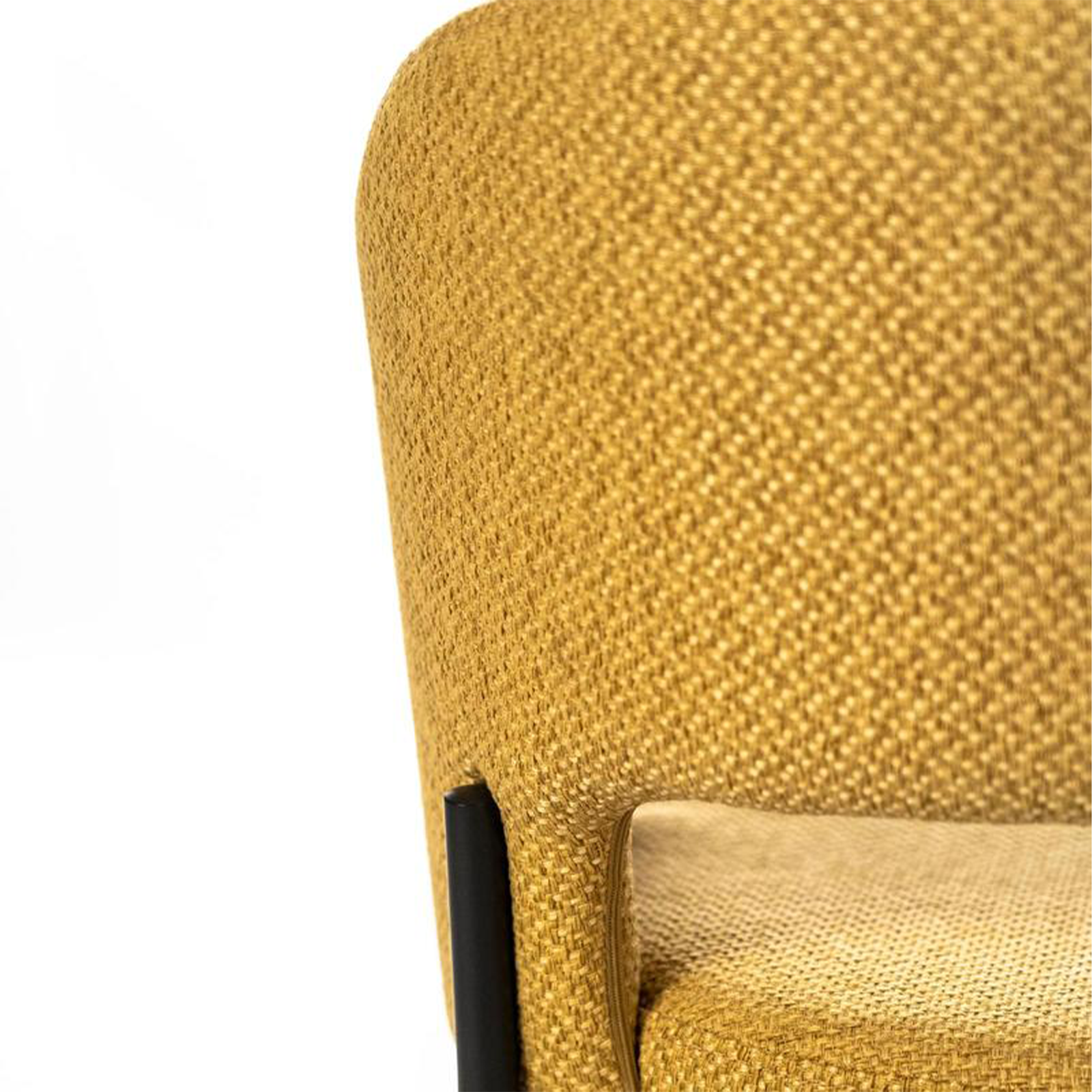 Set of modern upholstered "Erica" dining chairs in fabric, 56x52 cm, 78.5 cm high.
