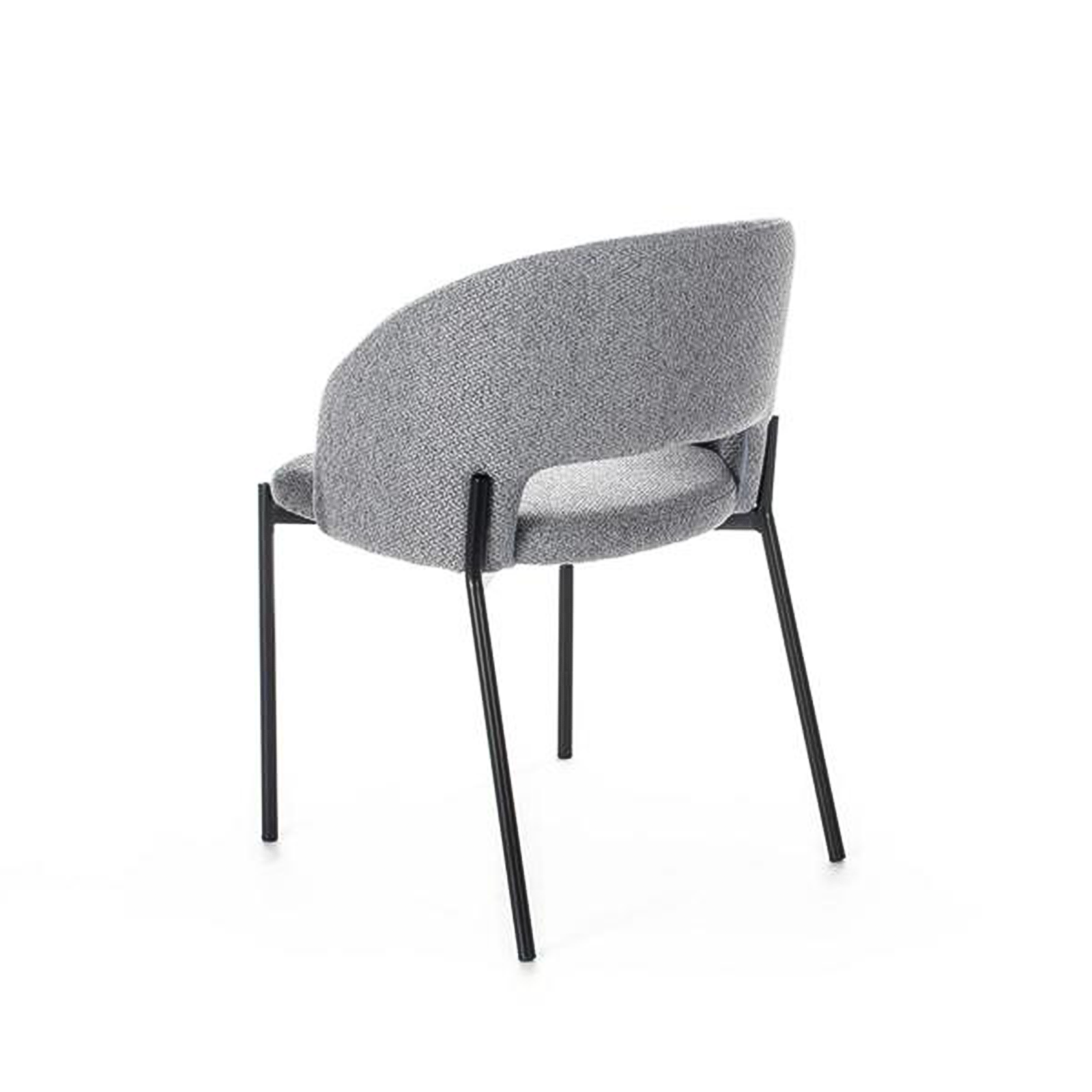 Set of modern upholstered "Erica" dining chairs in fabric, 56x52 cm, 78.5 cm high.