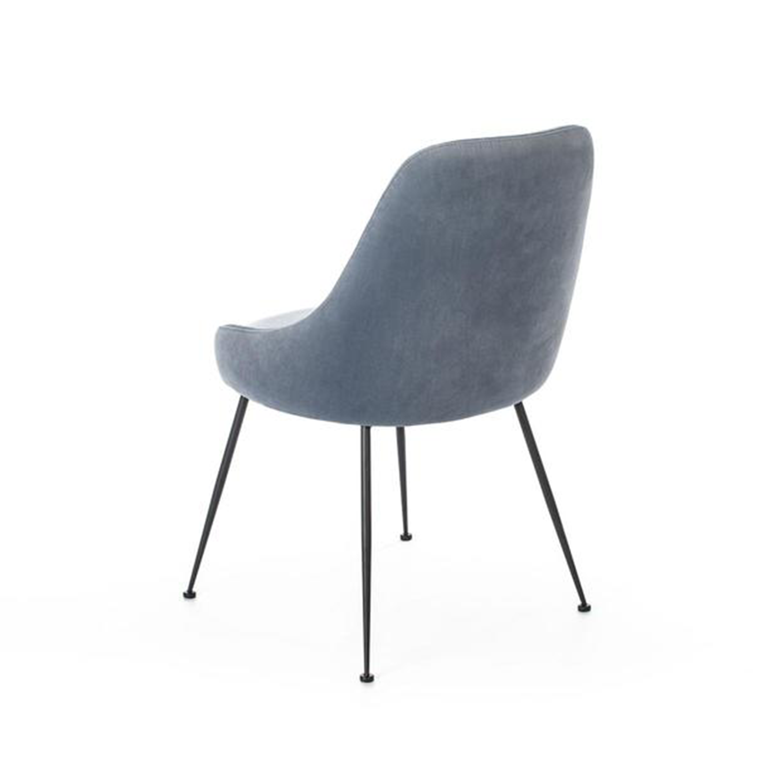 Modern padded chair "Alyssa" velvet effect cm 49.5x48.5 80h
