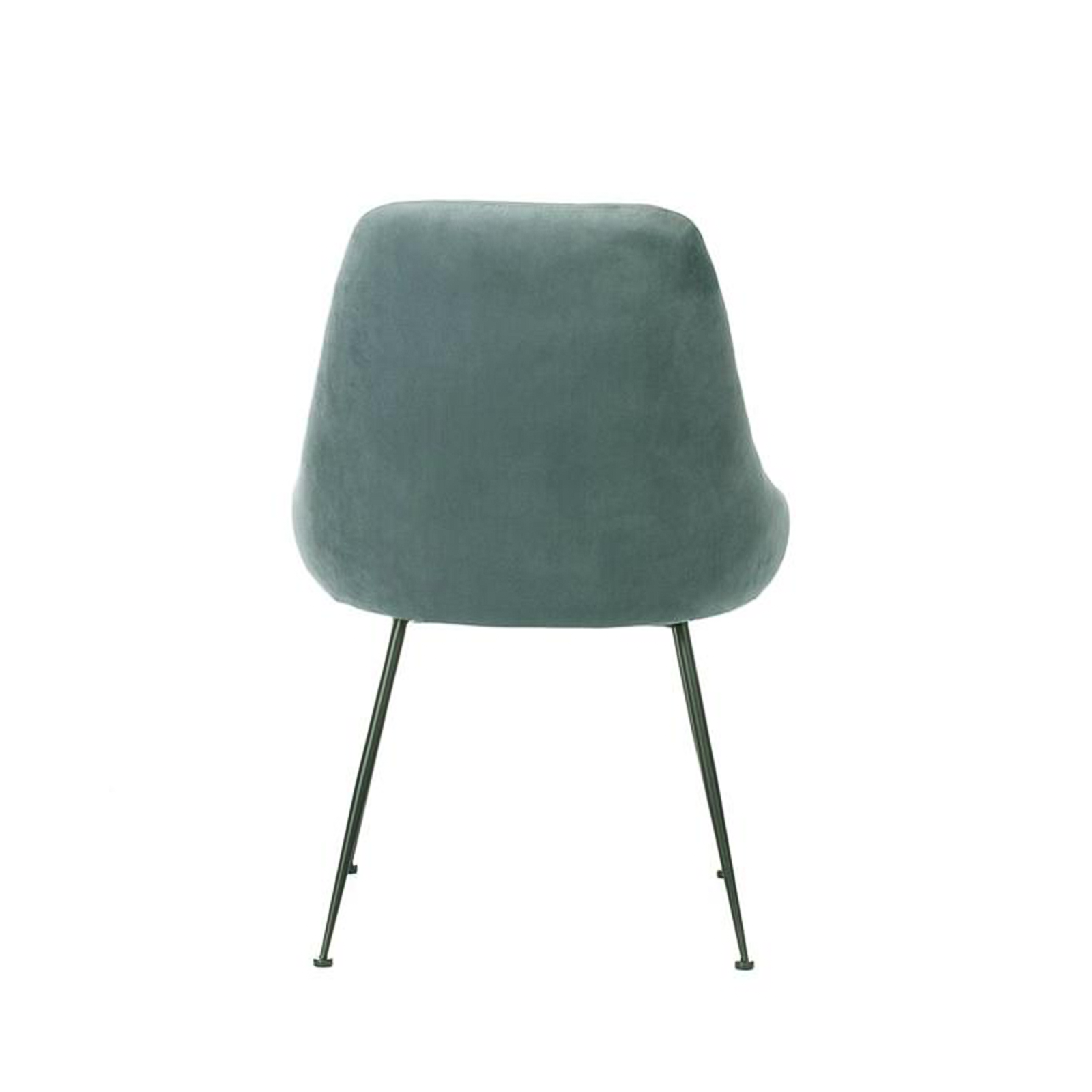 Modern padded chair "Alyssa" velvet effect cm 49.5x48.5 80h
