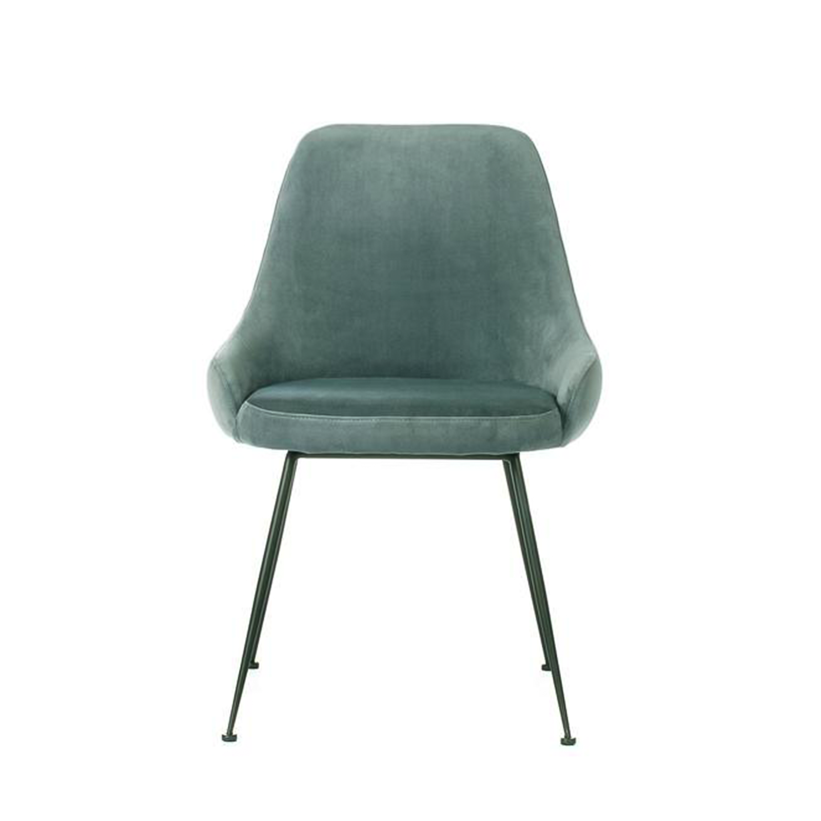 Modern padded chair "Alyssa" velvet effect cm 49.5x48.5 80h