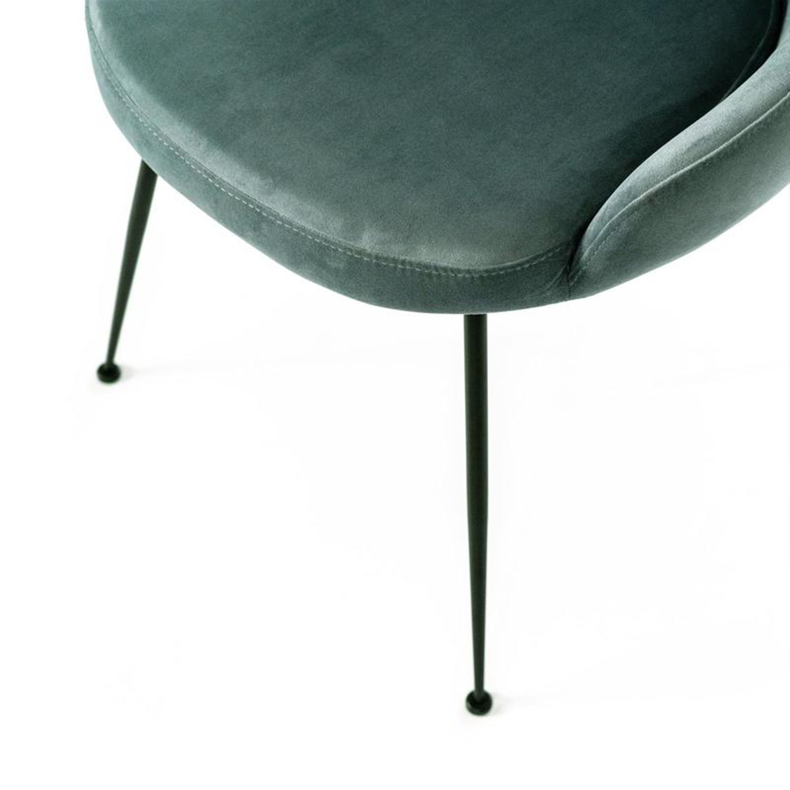 Modern padded chair "Alyssa" velvet effect cm 49.5x48.5 80h