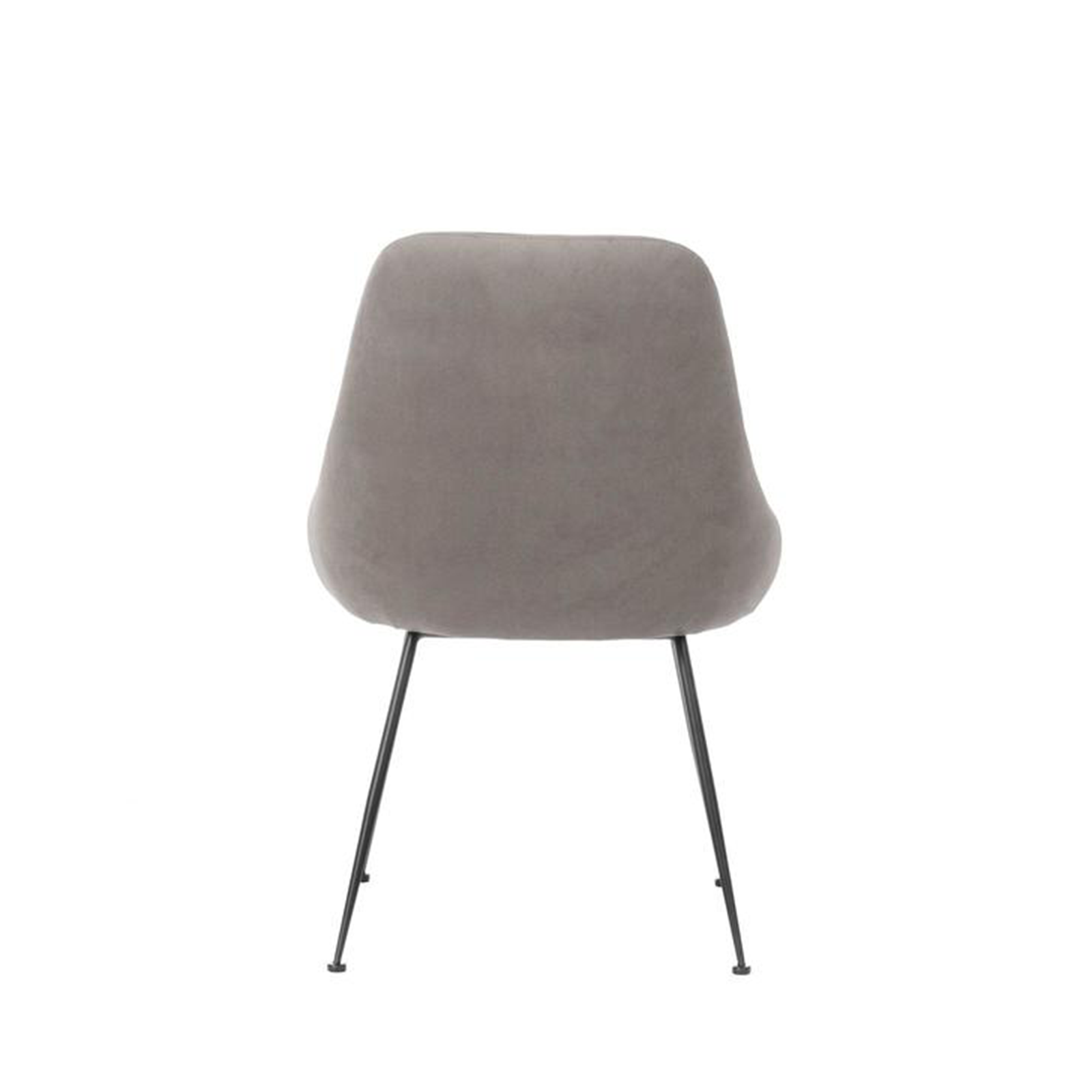 Modern padded chair "Alyssa" velvet effect cm 49.5x48.5 80h