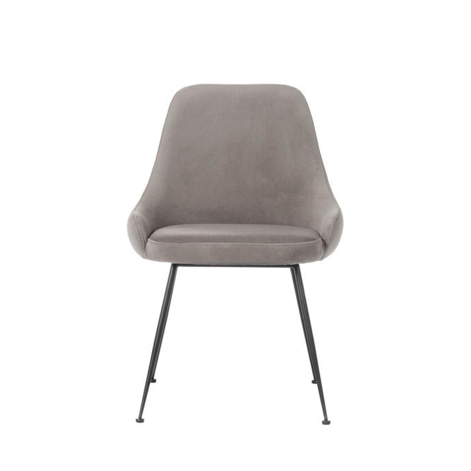 Modern padded chair "Alyssa" velvet effect cm 49.5x48.5 80h