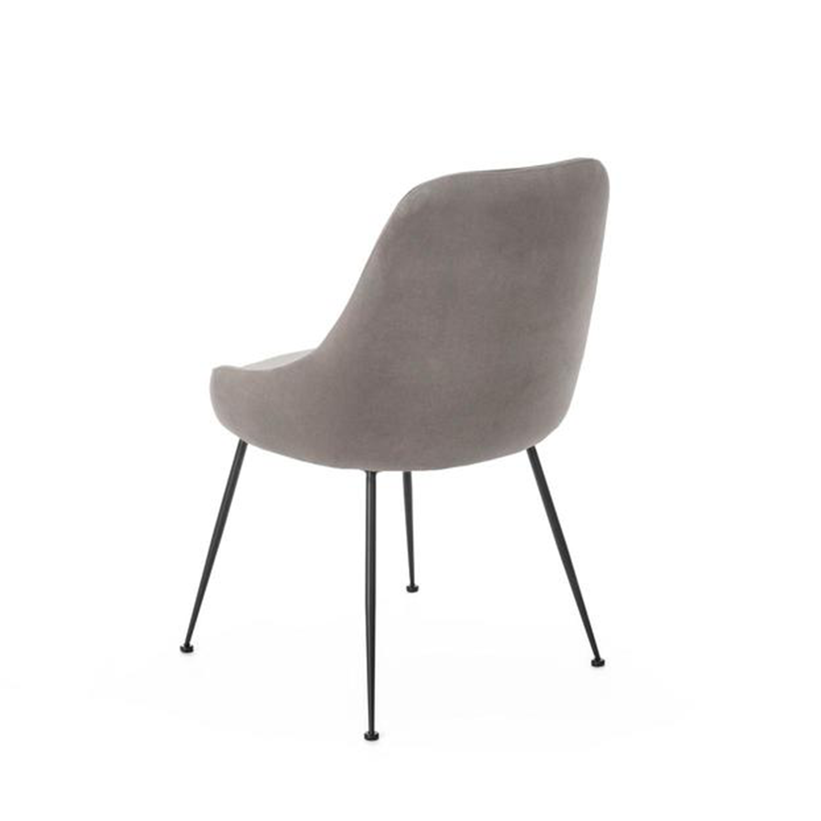 Modern padded chair "Alyssa" velvet effect cm 49.5x48.5 80h