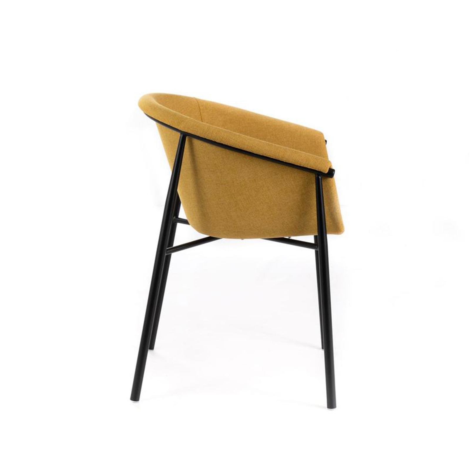 Set of elegant modern "Orchidea" fabric chairs with painted metal frame