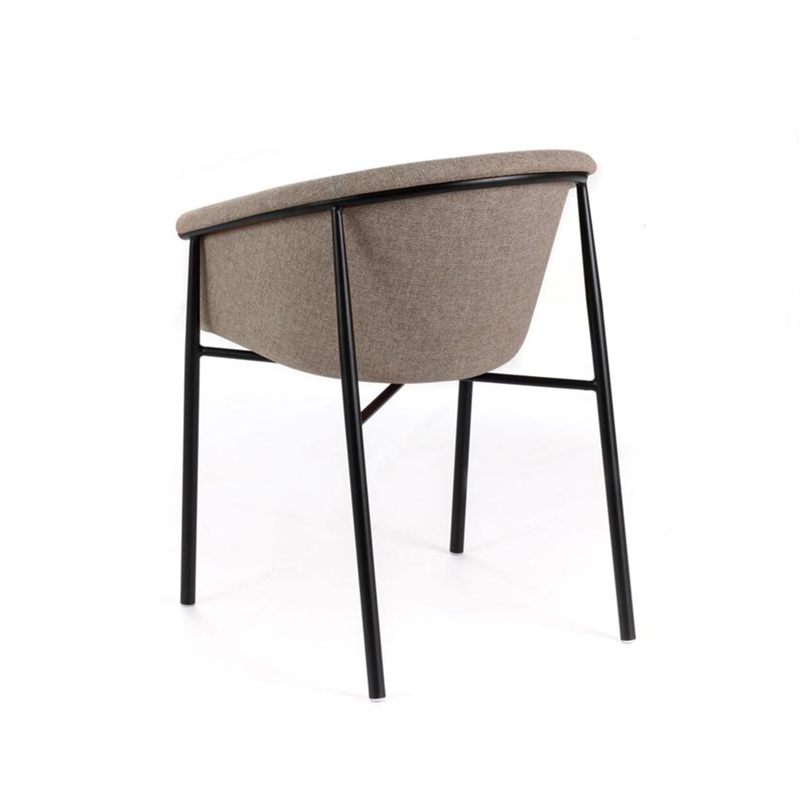 Set of elegant modern "Orchidea" fabric chairs with painted metal frame