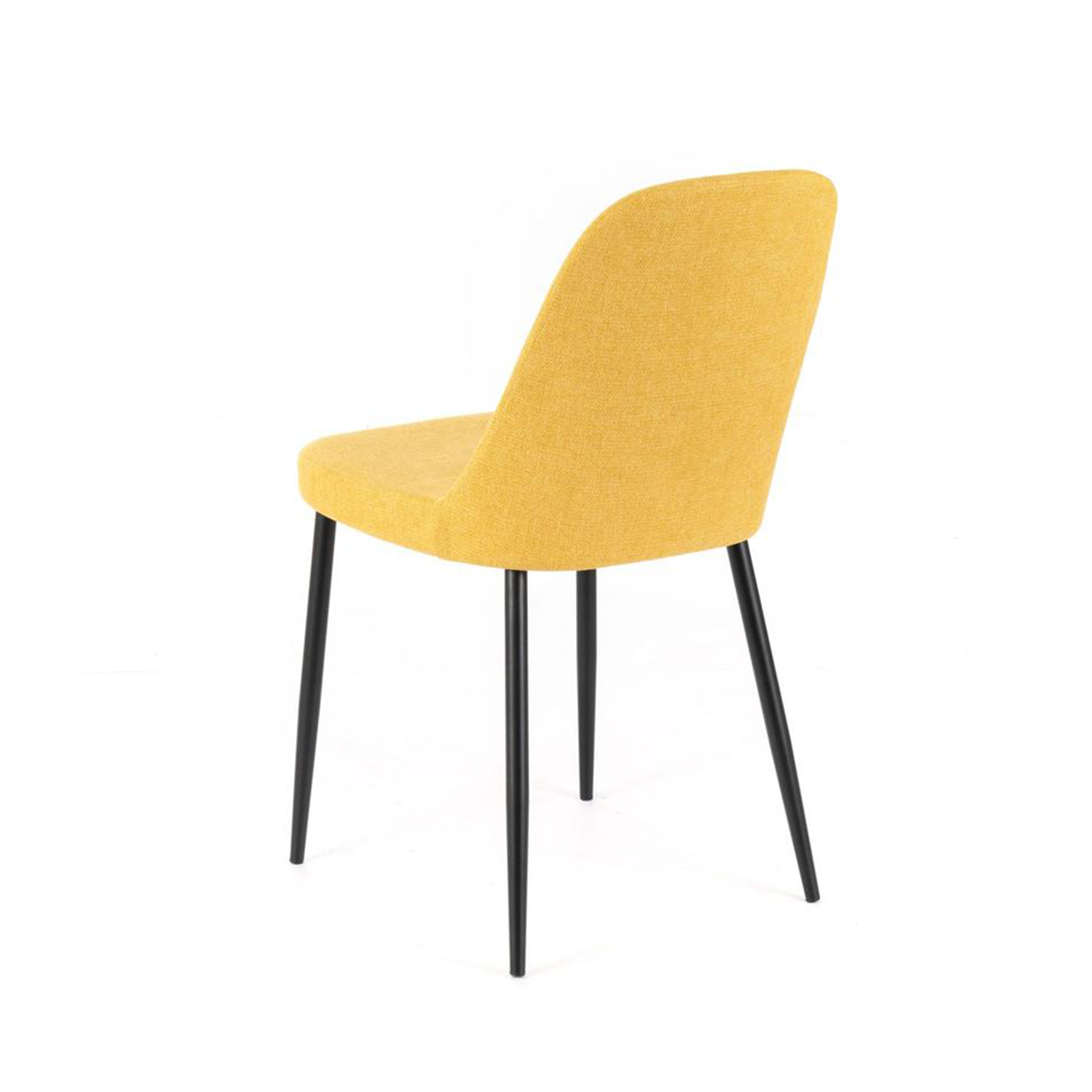 Set of modern "Giglio" fabric chairs with painted metal legs, 46x55 cm, 85 cm high