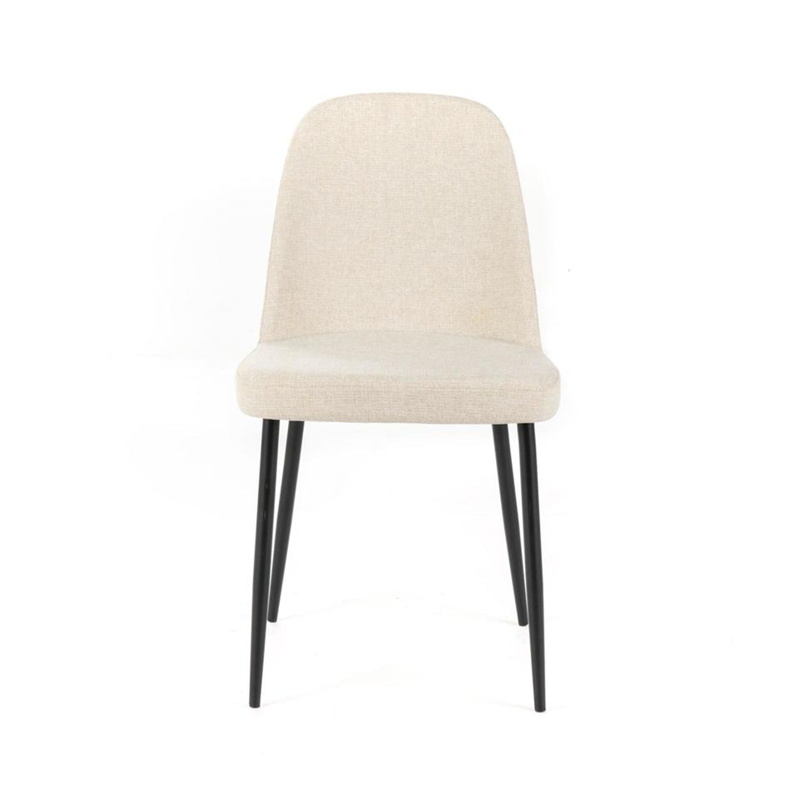 Set of modern "Giglio" fabric chairs with painted metal legs, 46x55 cm, 85 cm high