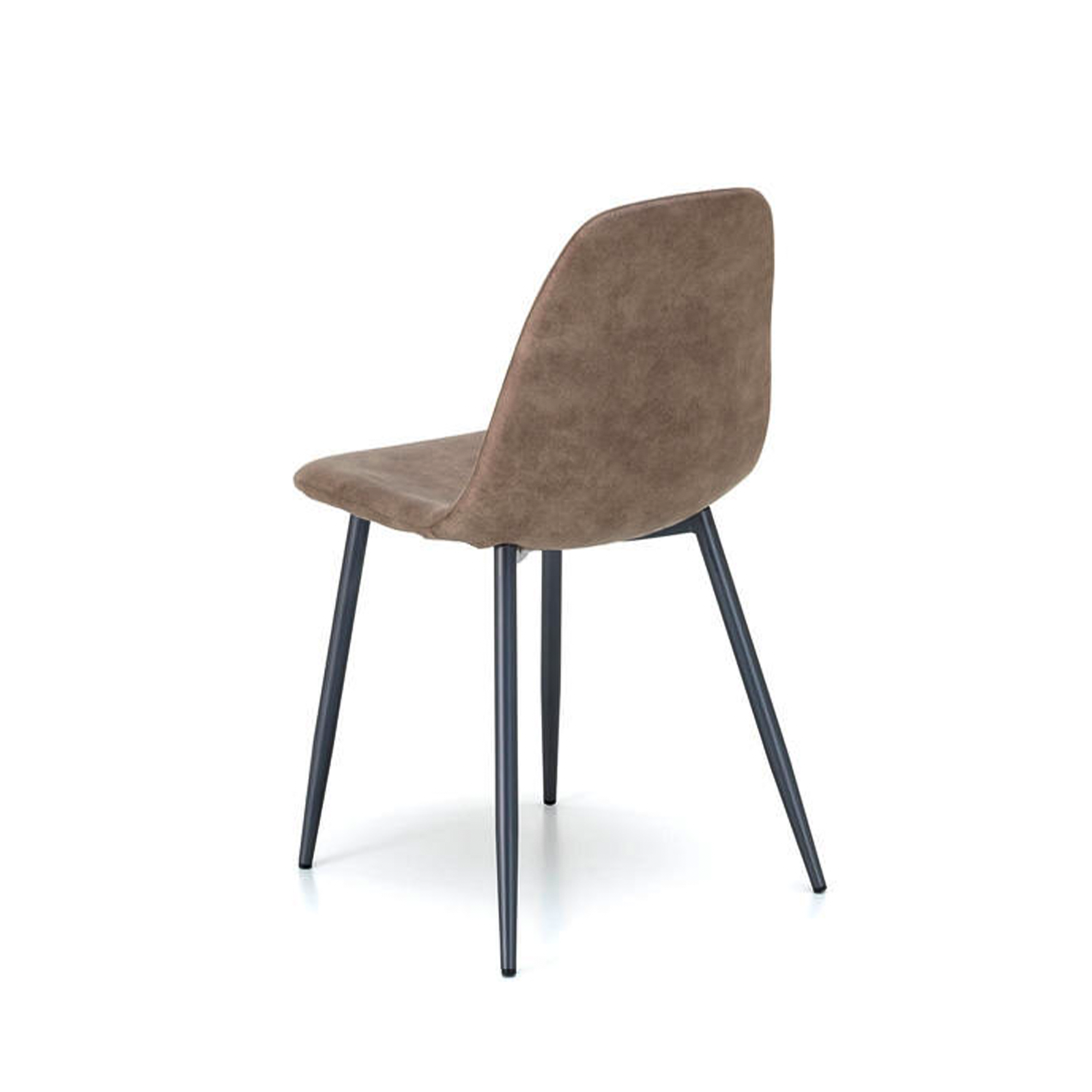 Set of modern "Ginestra" upholstered chairs in faux leather, 50x44 cm, 84h