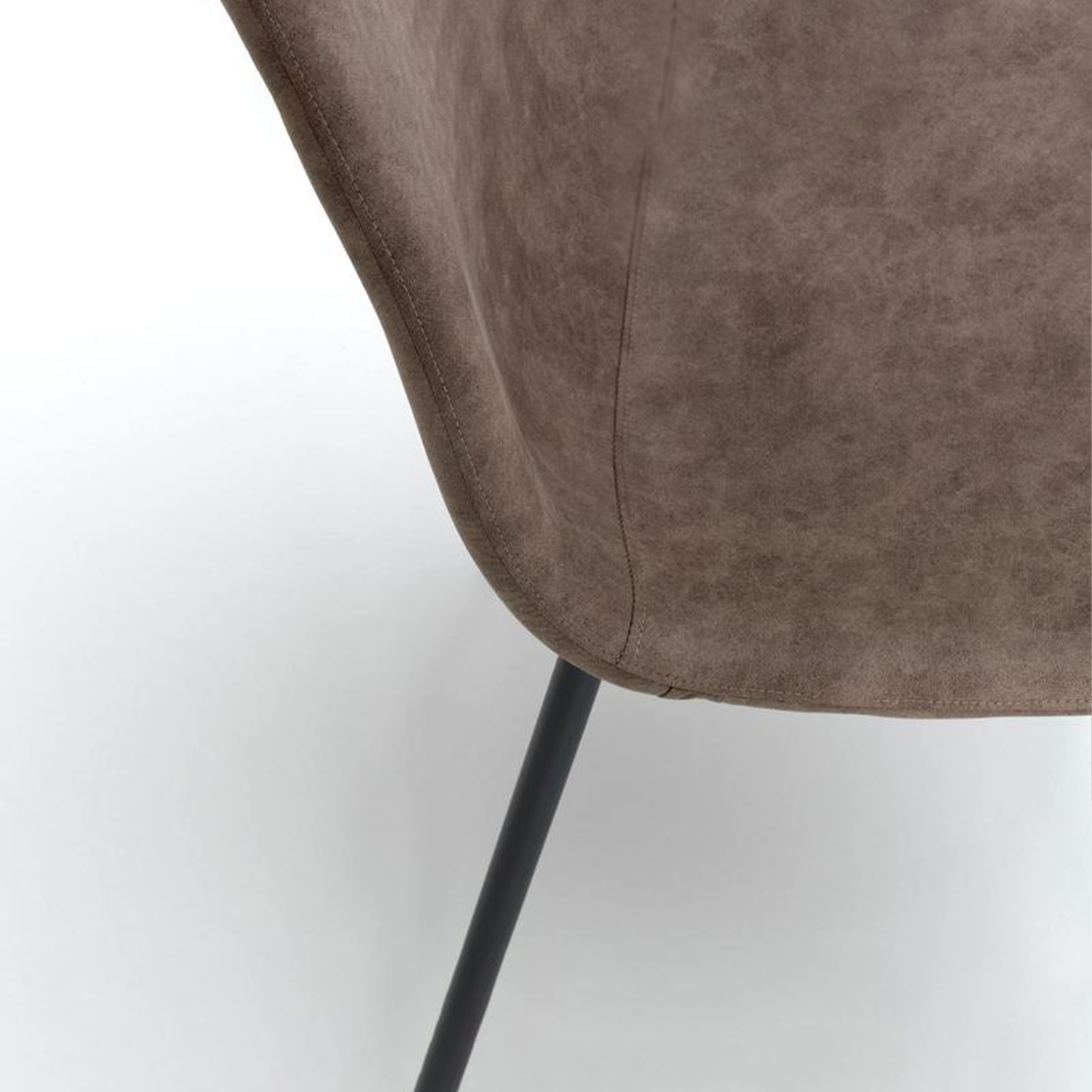 Set of modern "Ginestra" upholstered chairs in faux leather, 50x44 cm, 84h