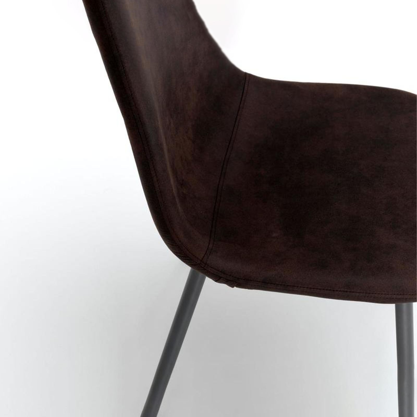 Set of modern "Ginestra" upholstered chairs in faux leather, 50x44 cm, 84h