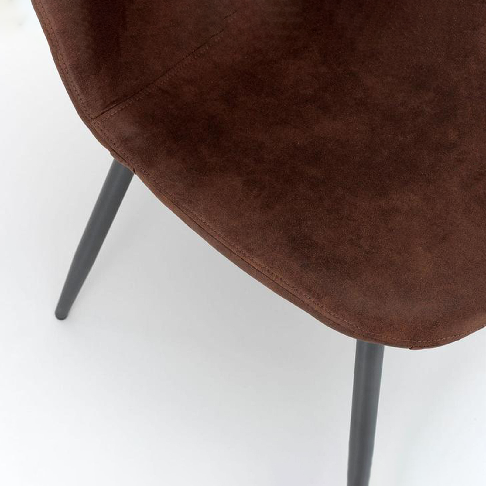 Set of modern "Ginestra" upholstered chairs in faux leather, 50x44 cm, 84h