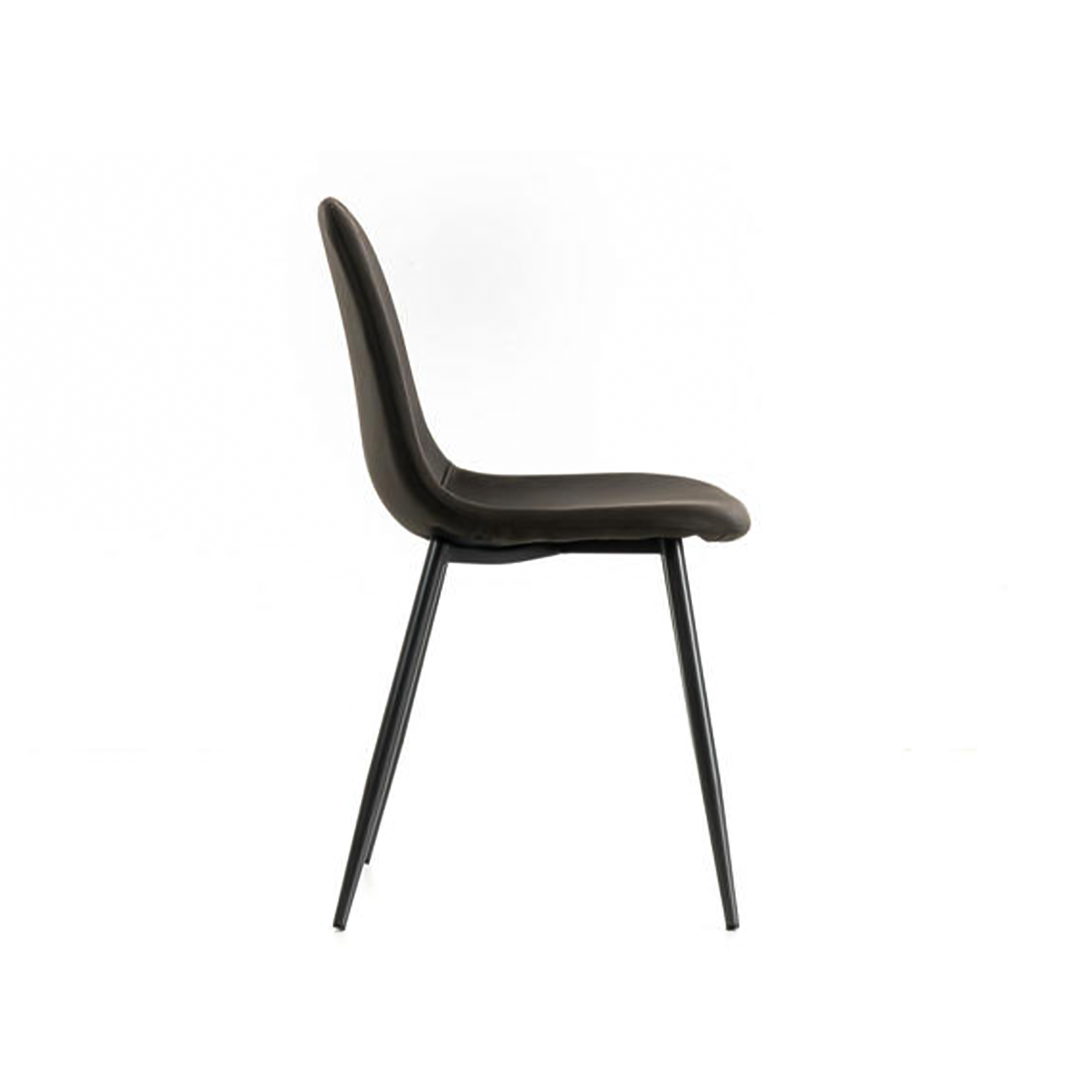 Set of modern "Ginestra" upholstered chairs in faux leather, 50x44 cm, 84h