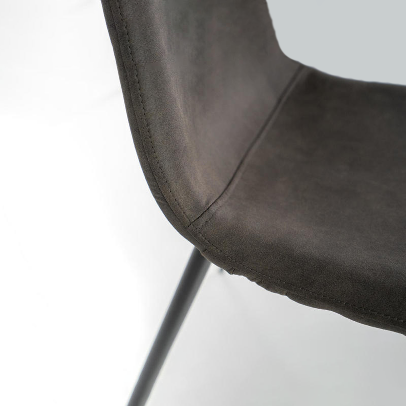 Set of modern "Ginestra" upholstered chairs in faux leather, 50x44 cm, 84h