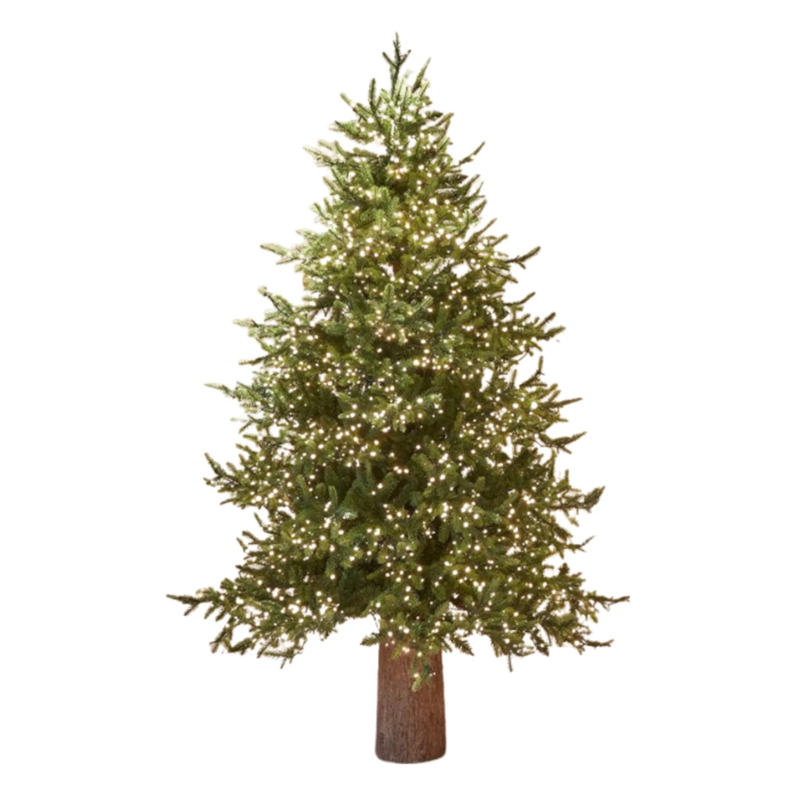 "Pino Gold" Christmas tree with integrated LEDs, in PE Real Touch effect