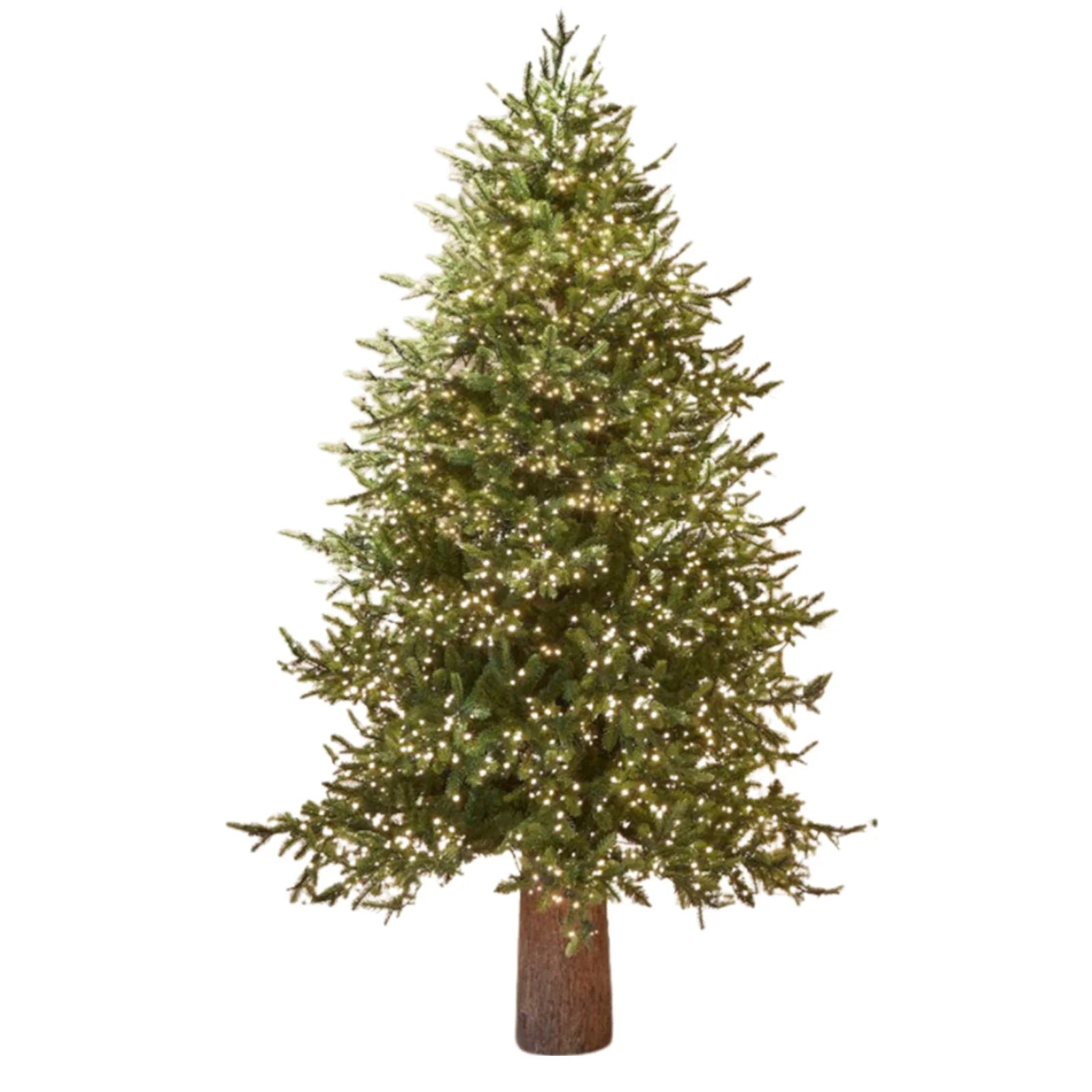 "Pino Gold" Christmas tree with integrated LEDs, in PE Real Touch effect