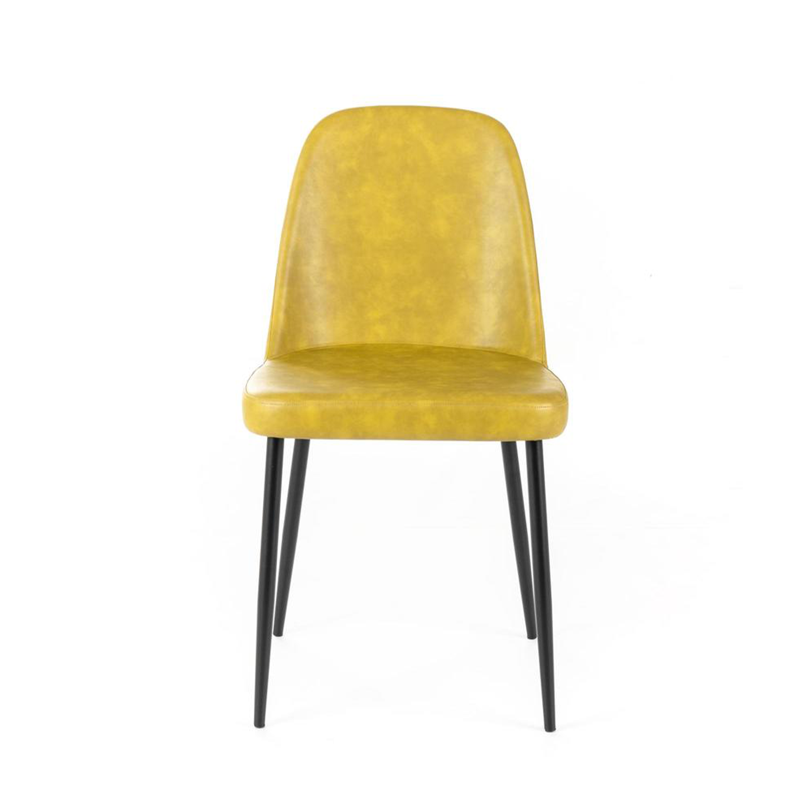 Set of modern "Damasco" dining chairs upholstered in soft-touch faux leather