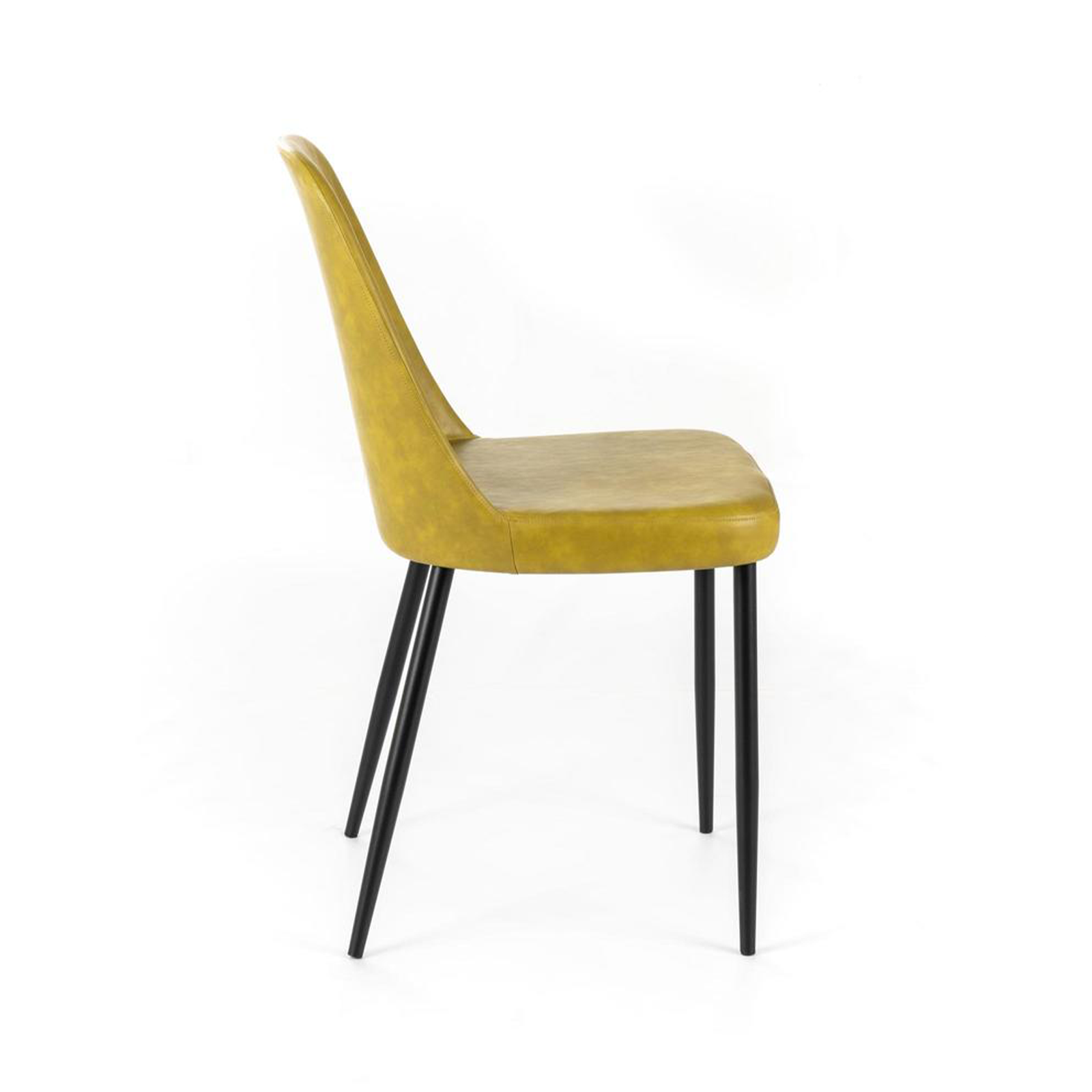 Set of modern "Damasco" dining chairs upholstered in soft-touch faux leather