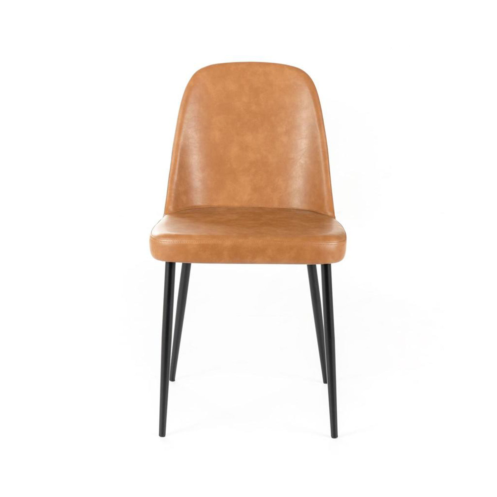 Set of modern "Damasco" dining chairs upholstered in soft-touch faux leather