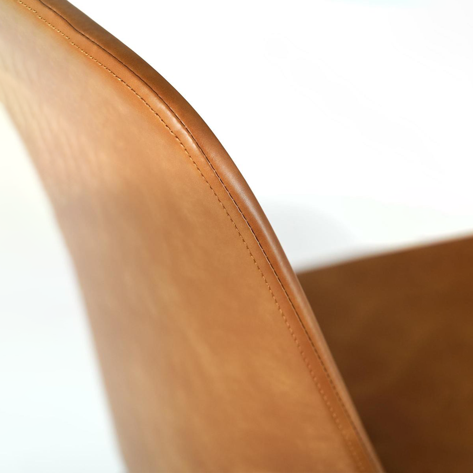 Set of modern "Damasco" dining chairs upholstered in soft-touch faux leather