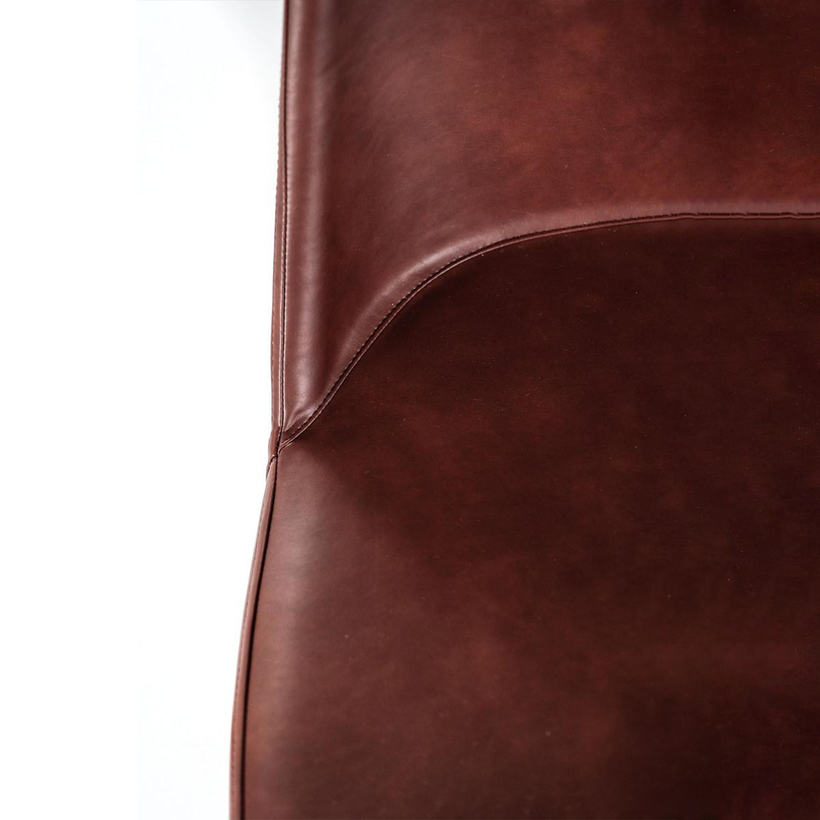 Set of modern "Damasco" dining chairs upholstered in soft-touch faux leather