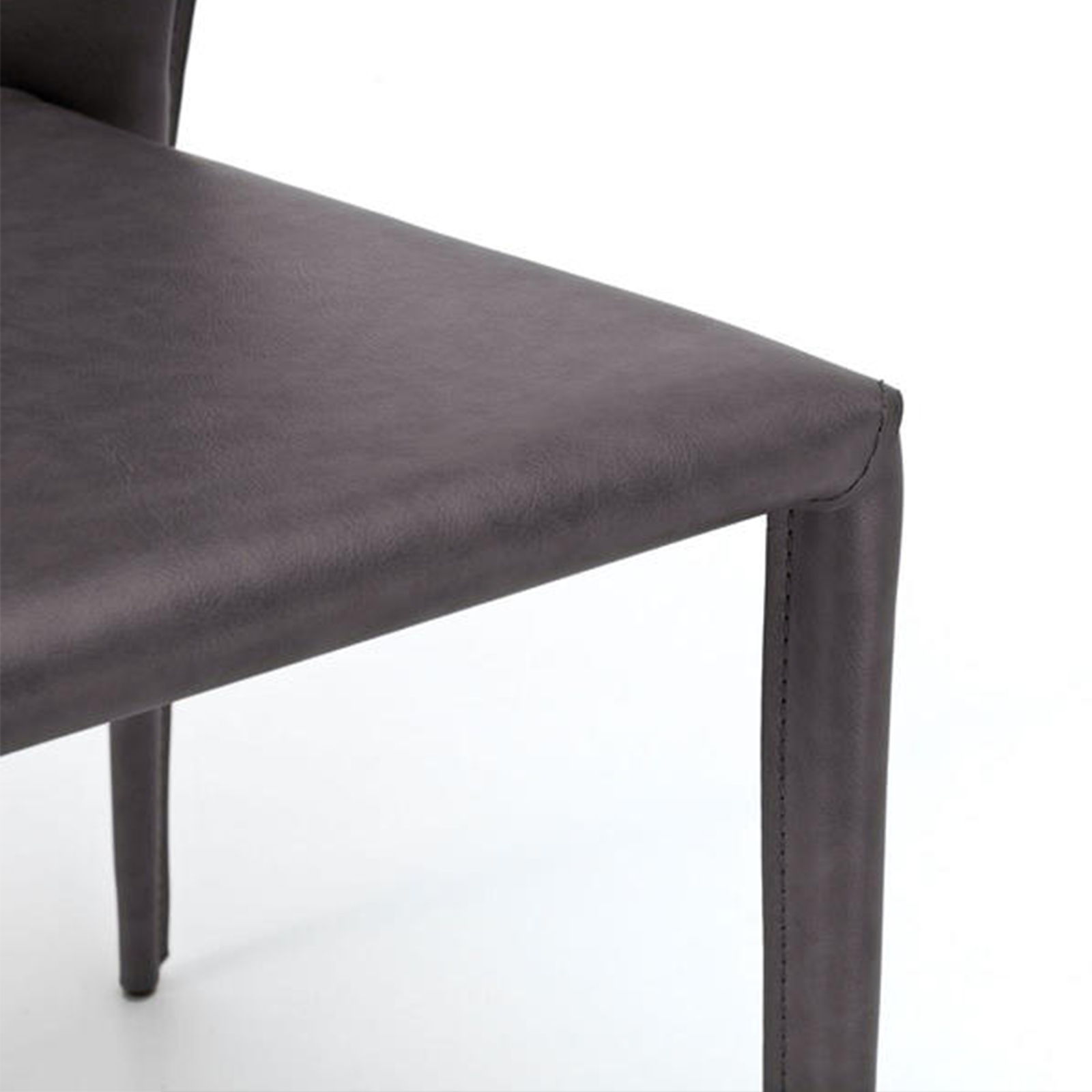 Set of modern "Glicine" faux leather chairs for the living room, elegant, 56x49 cm, 82 cm high.