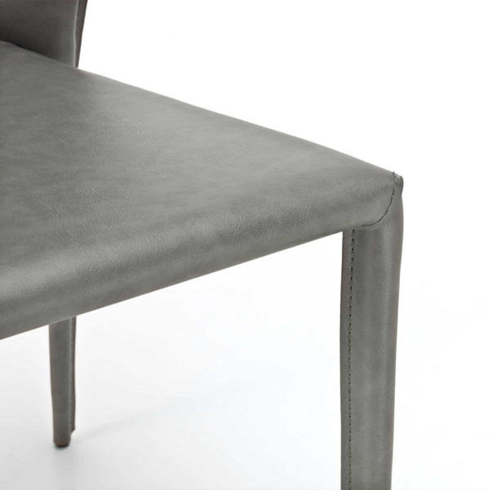 Set of modern "Glicine" faux leather chairs for the living room, elegant, 56x49 cm, 82 cm high.