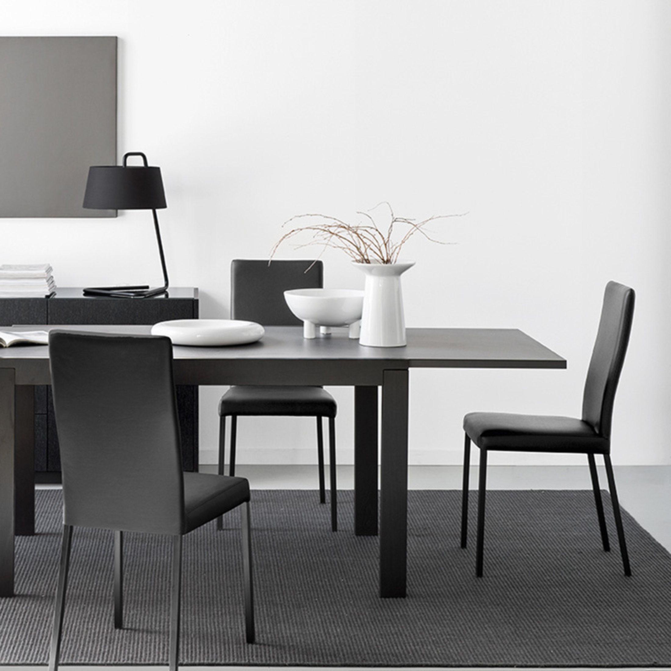 Set of modern living room chairs "Garda" with fabric seat and backrest, 44x54 cm, 96h