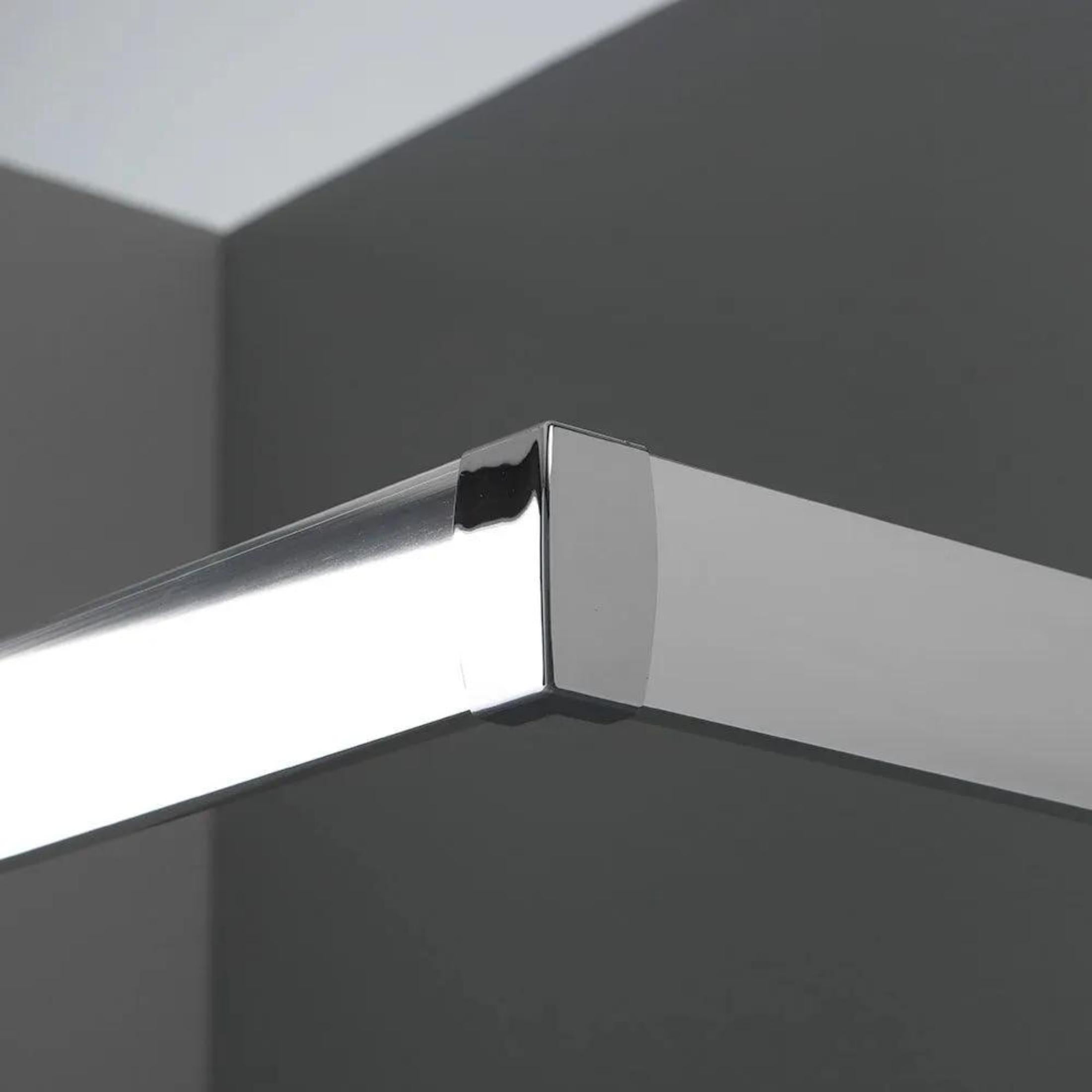 "Genova Two" square shower enclosure with sliding doors in polished tempered glass, 185 cm high