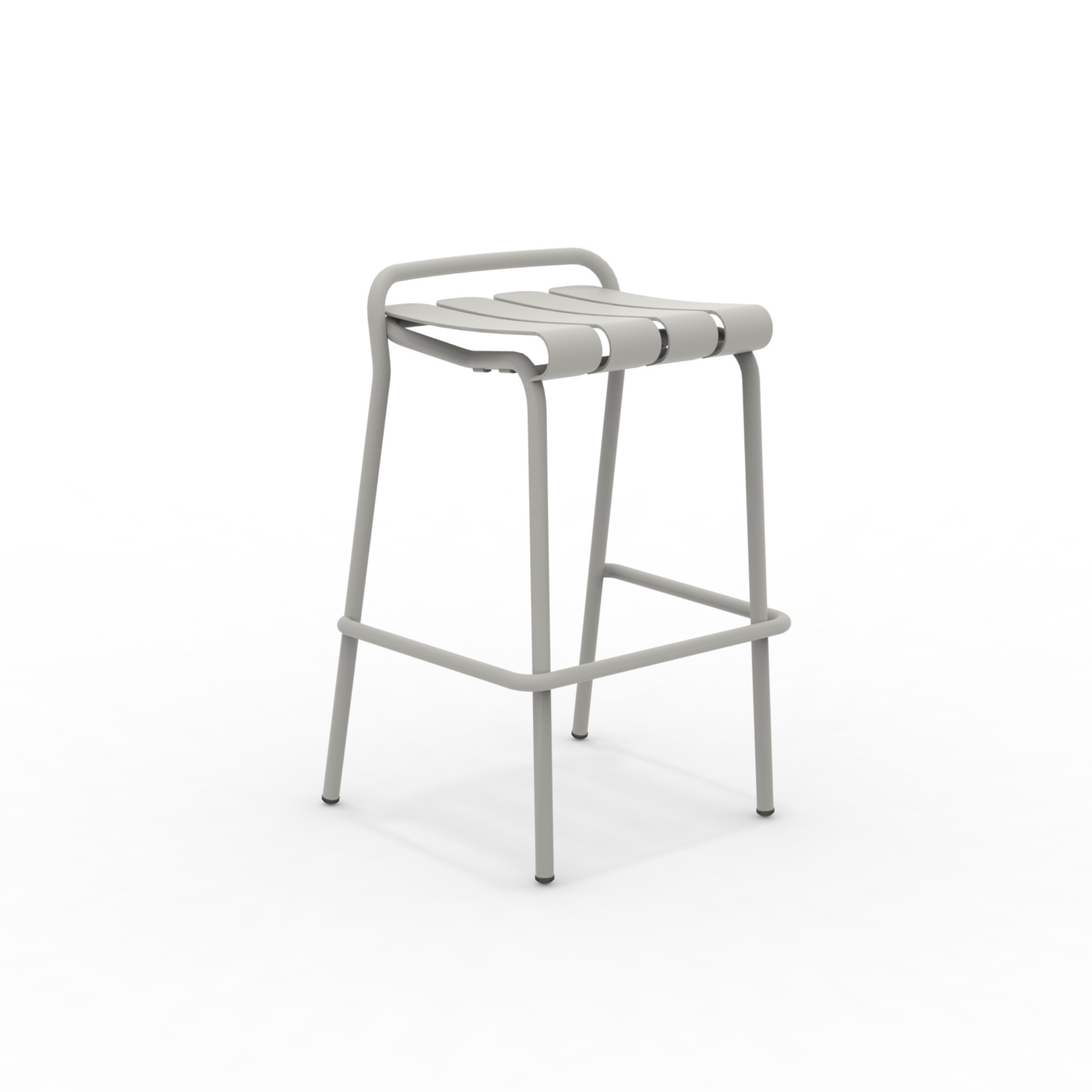 Set of "Verdea" stackable aluminum garden stools, 48x49 cm, 82 cm high.