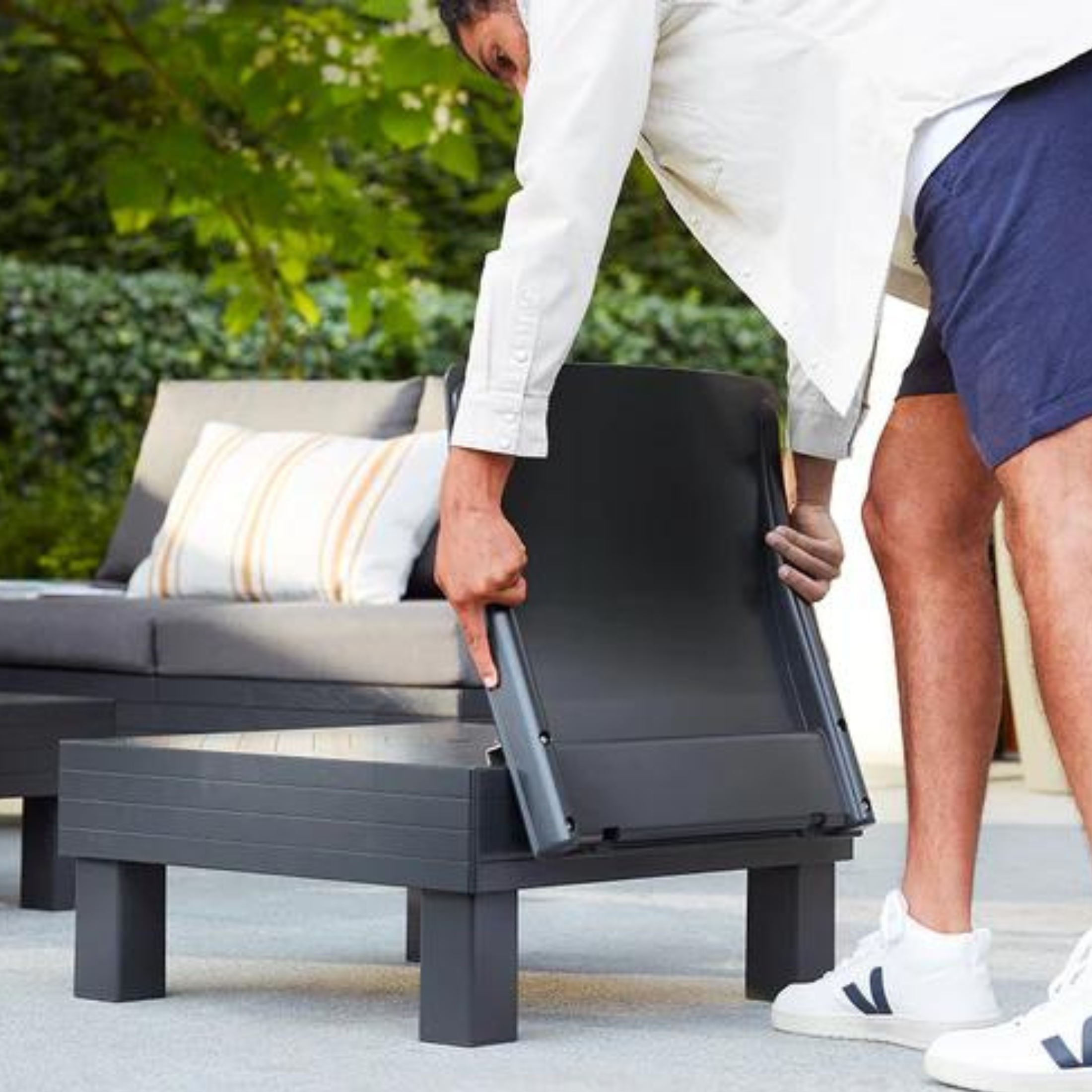 "Elements" 5-seater garden set with a sofa, 2 armchairs, and 1 modular coffee table