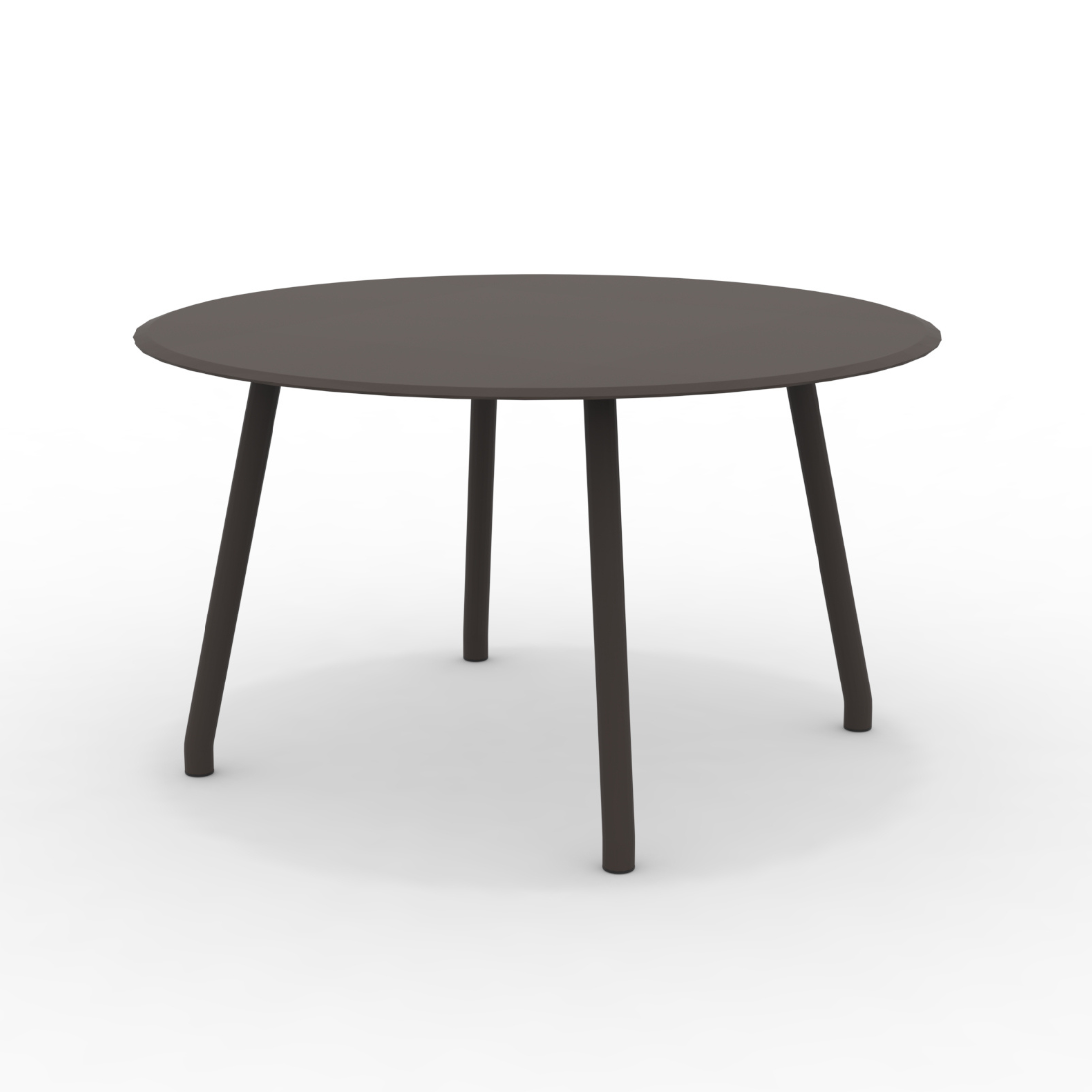 "Verdea" round aluminum garden dining table, 130x130 cm, 75 cm high