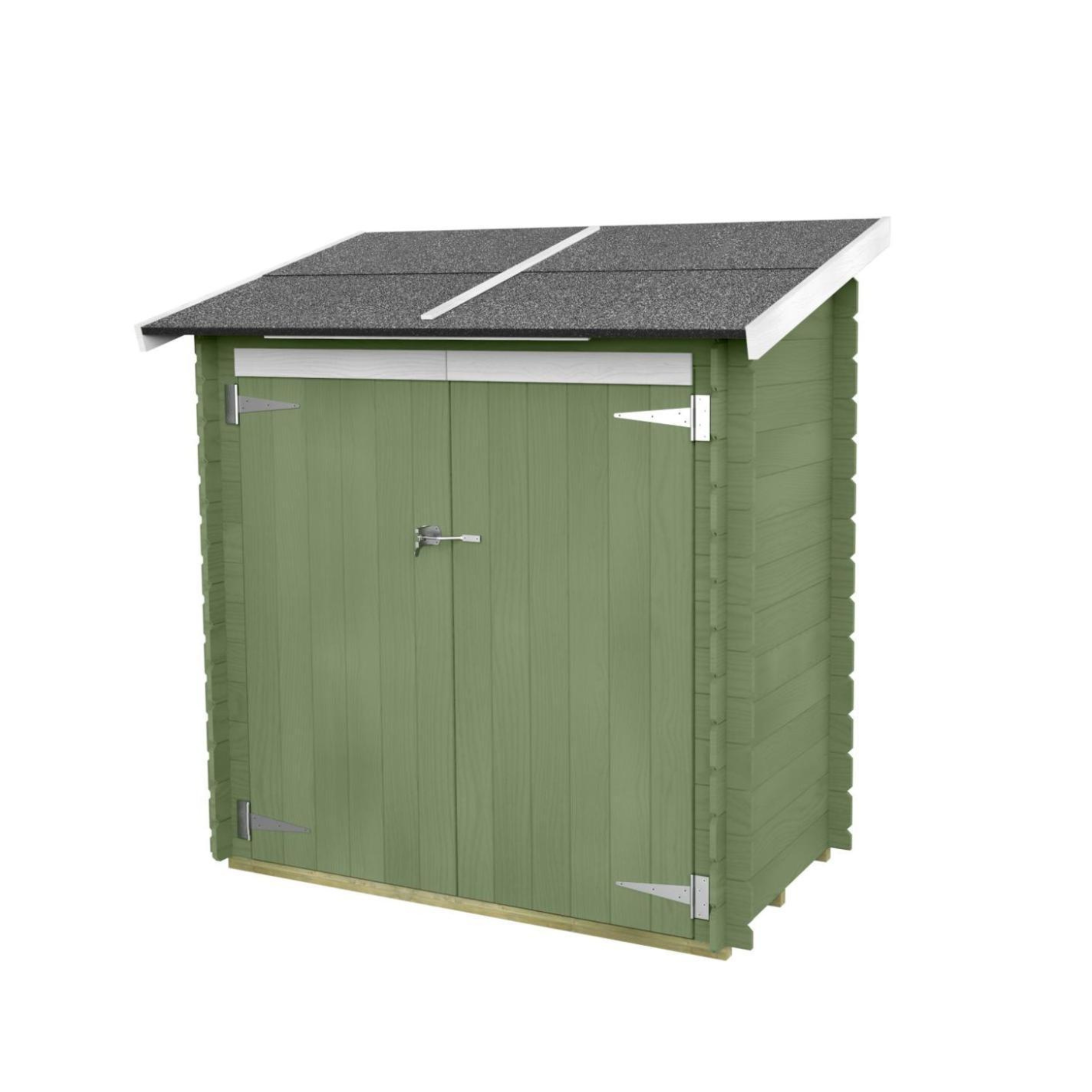 "Ambrogio Addossata" wooden garden shed, 155x85 cm, 165 cm high, double blind door