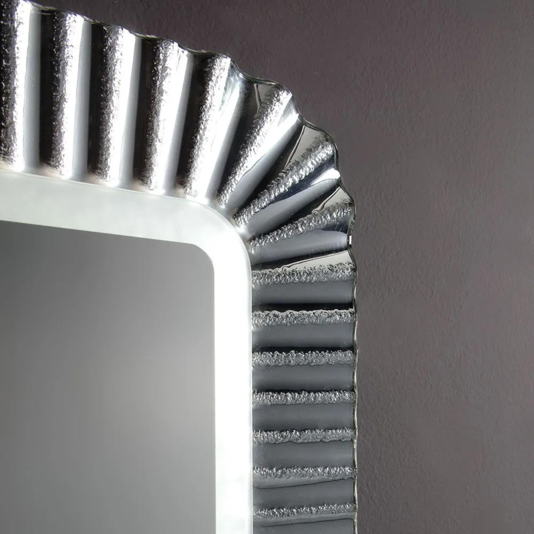 Rectangular LED mirror "Redding" with reversible fused glass frame 94x68 cm