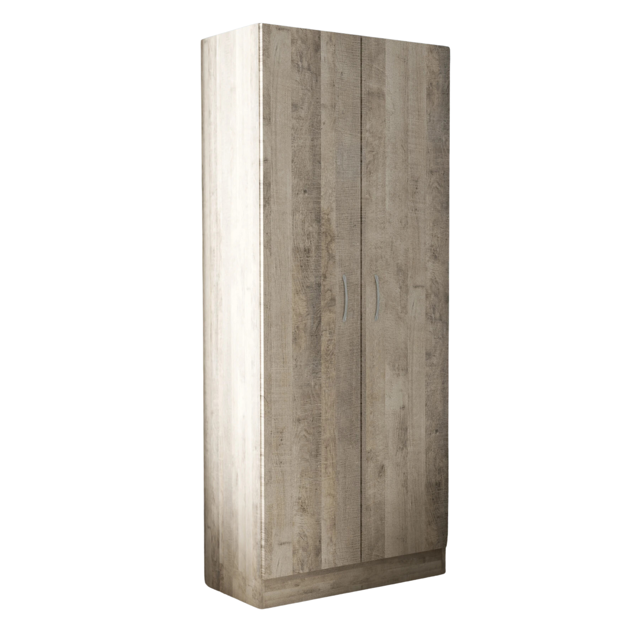 "Contact2" wooden wardrobe with 2 doors and clothes hanger, 71x52 cm, 181 cm high.