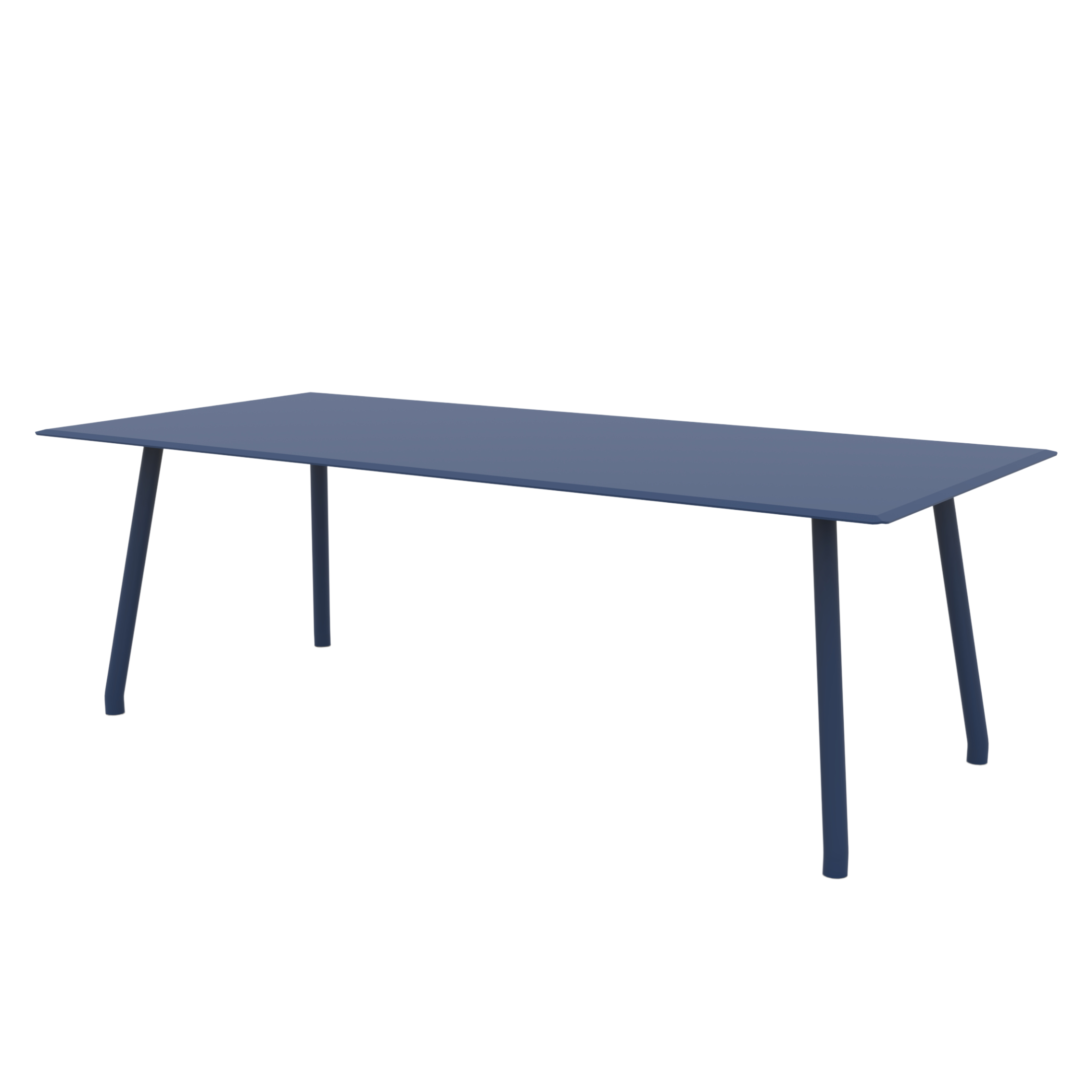 "Verdea" rectangular aluminum garden dining table, 220x100 cm, 75 cm high