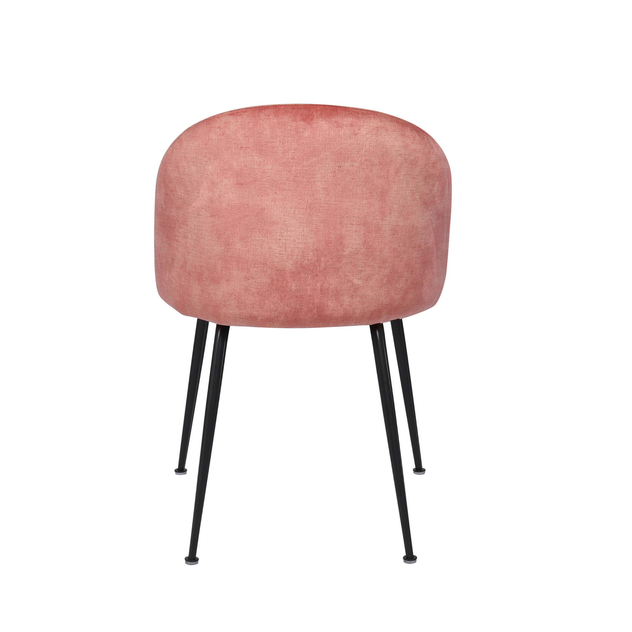 Set of "Lumina" velvet upholstered chairs with metal legs, 45x55 cm, 79 cm high.