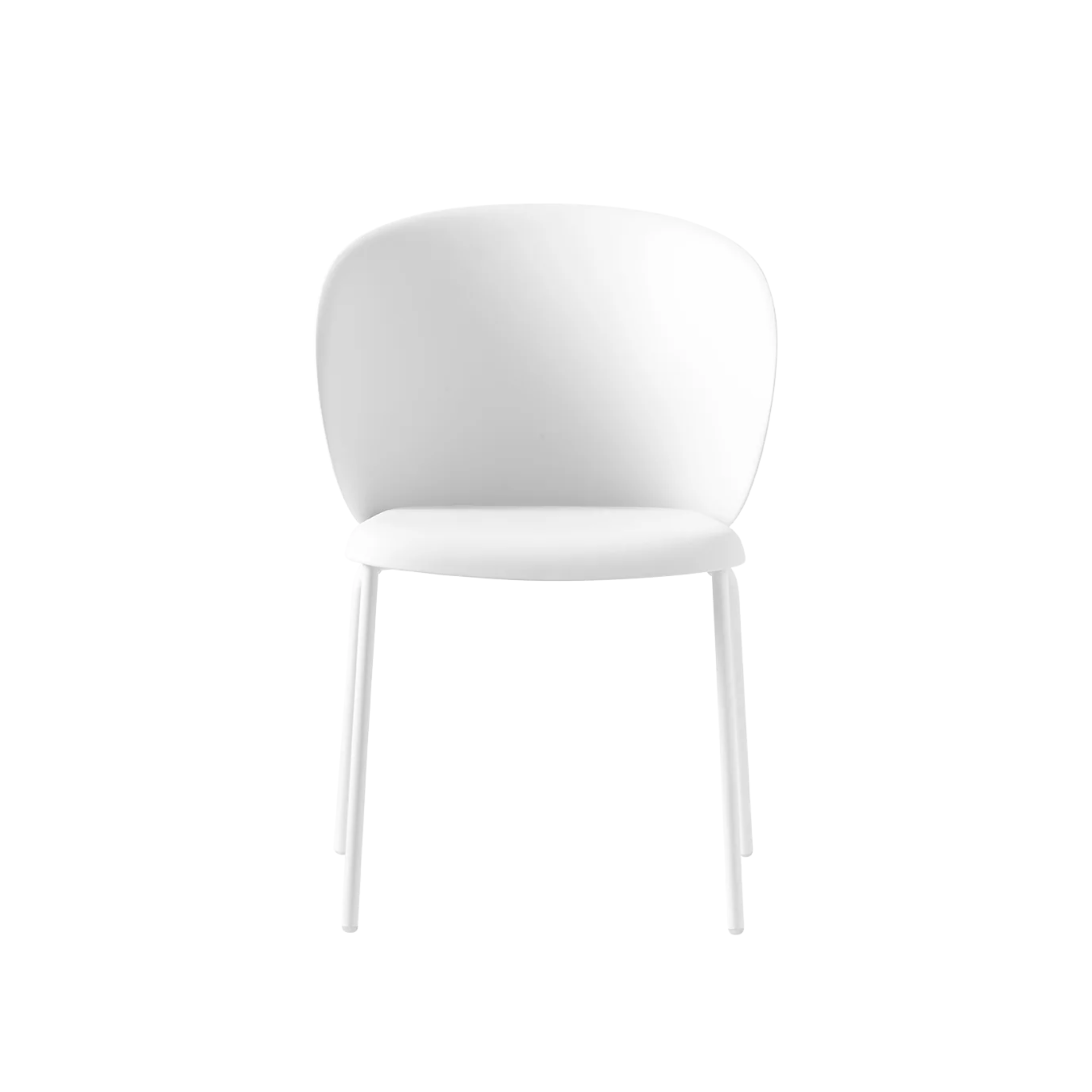 Set of modern "Tuka" chairs in metal and polypropylene, stackable, 55x59 cm, 86h