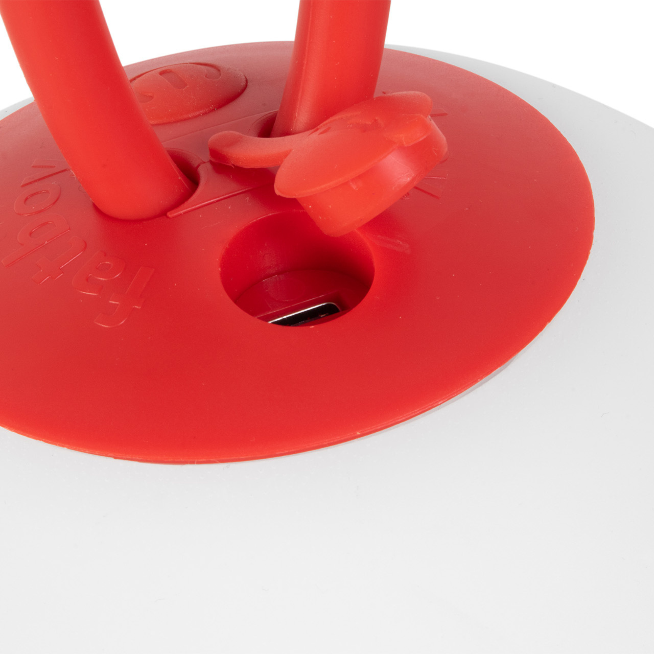 Set of 2 "Bolleke" battery-powered LED hanging lamps in HDPE with rubber hook, 20x20 cm