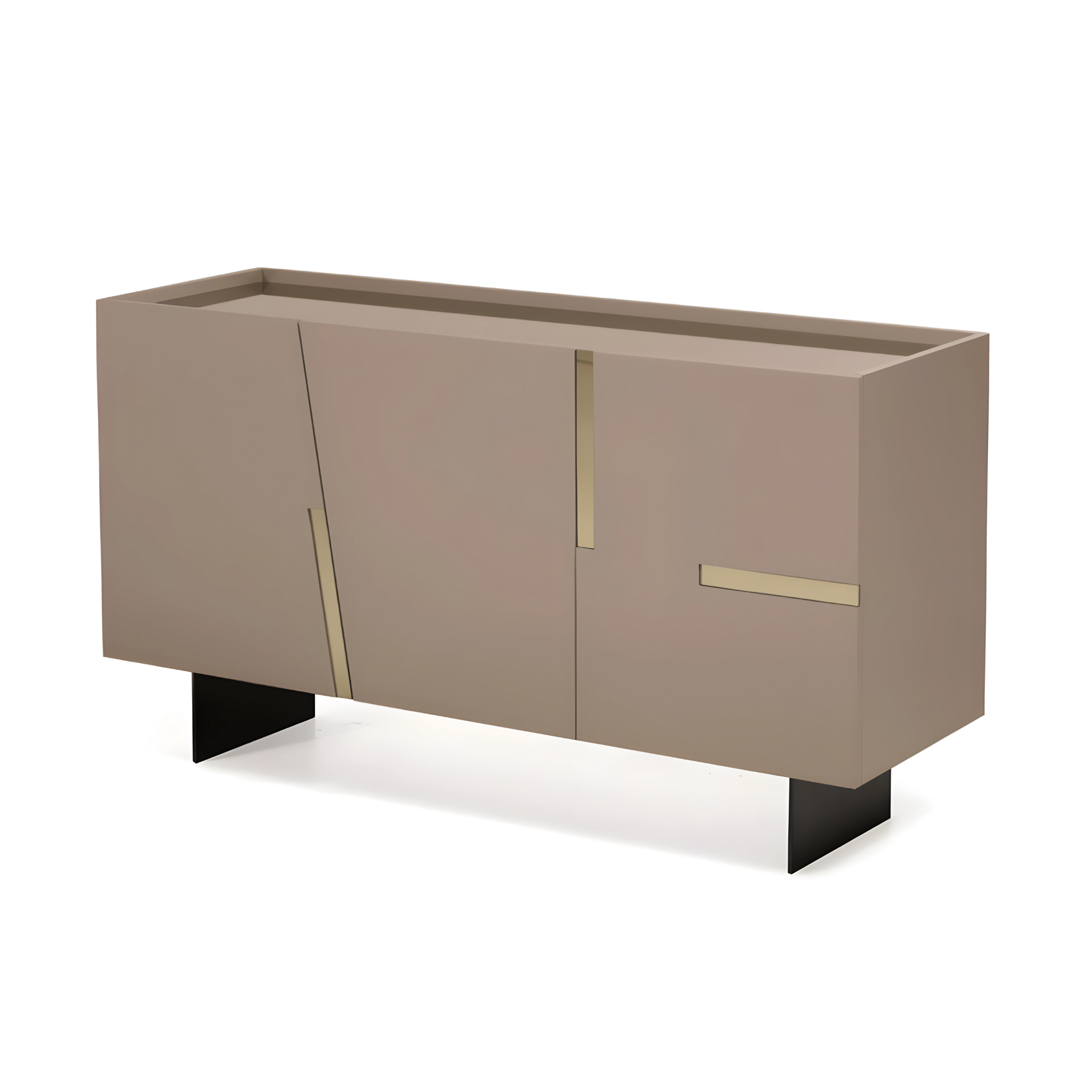 Modern 3-door sideboard "Toledo" in melamine, 160x50 cm, 89h pre-assembled
