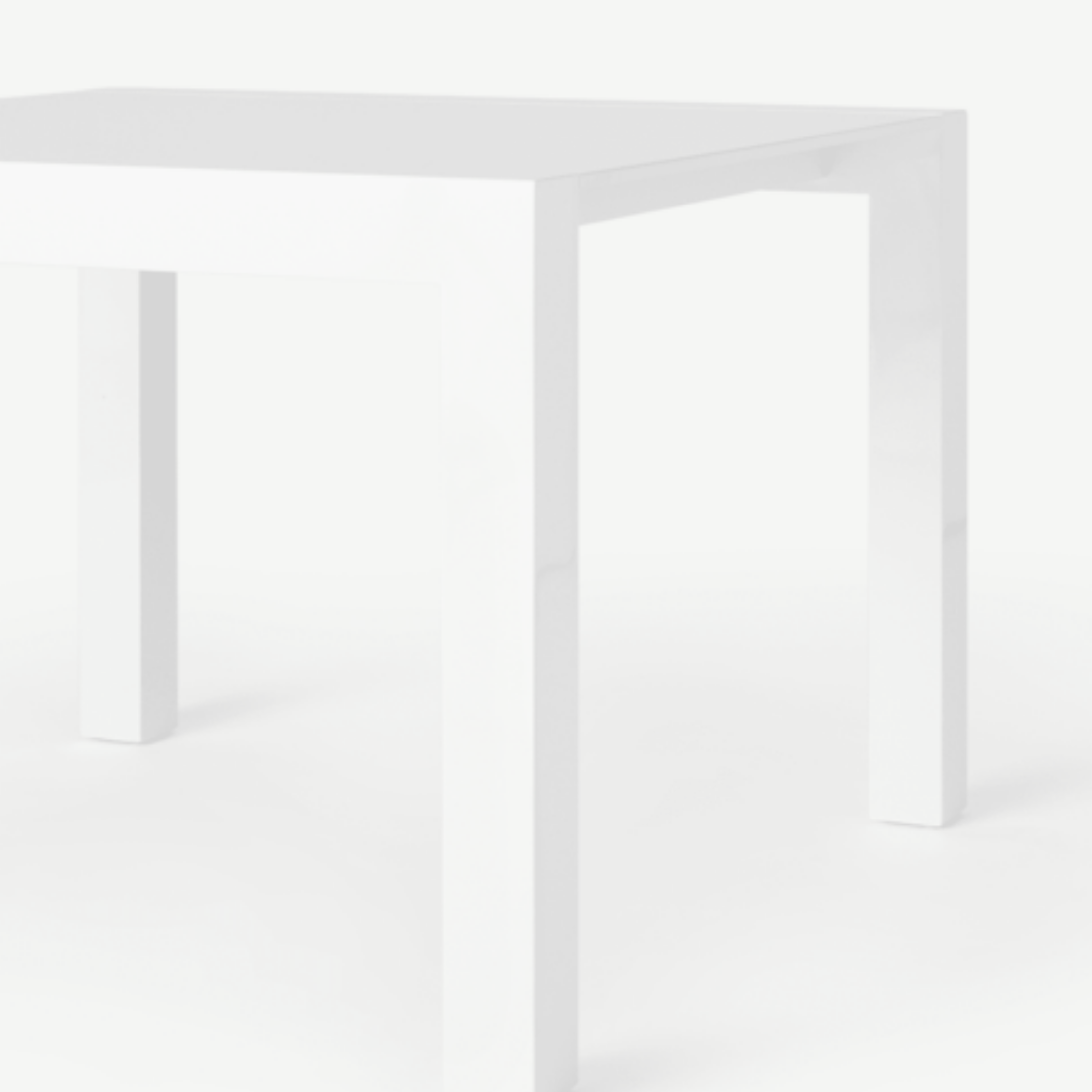 "Spike" modern extendable white wooden dining table, 103 cm/170 x 90 cm, 76 cm high