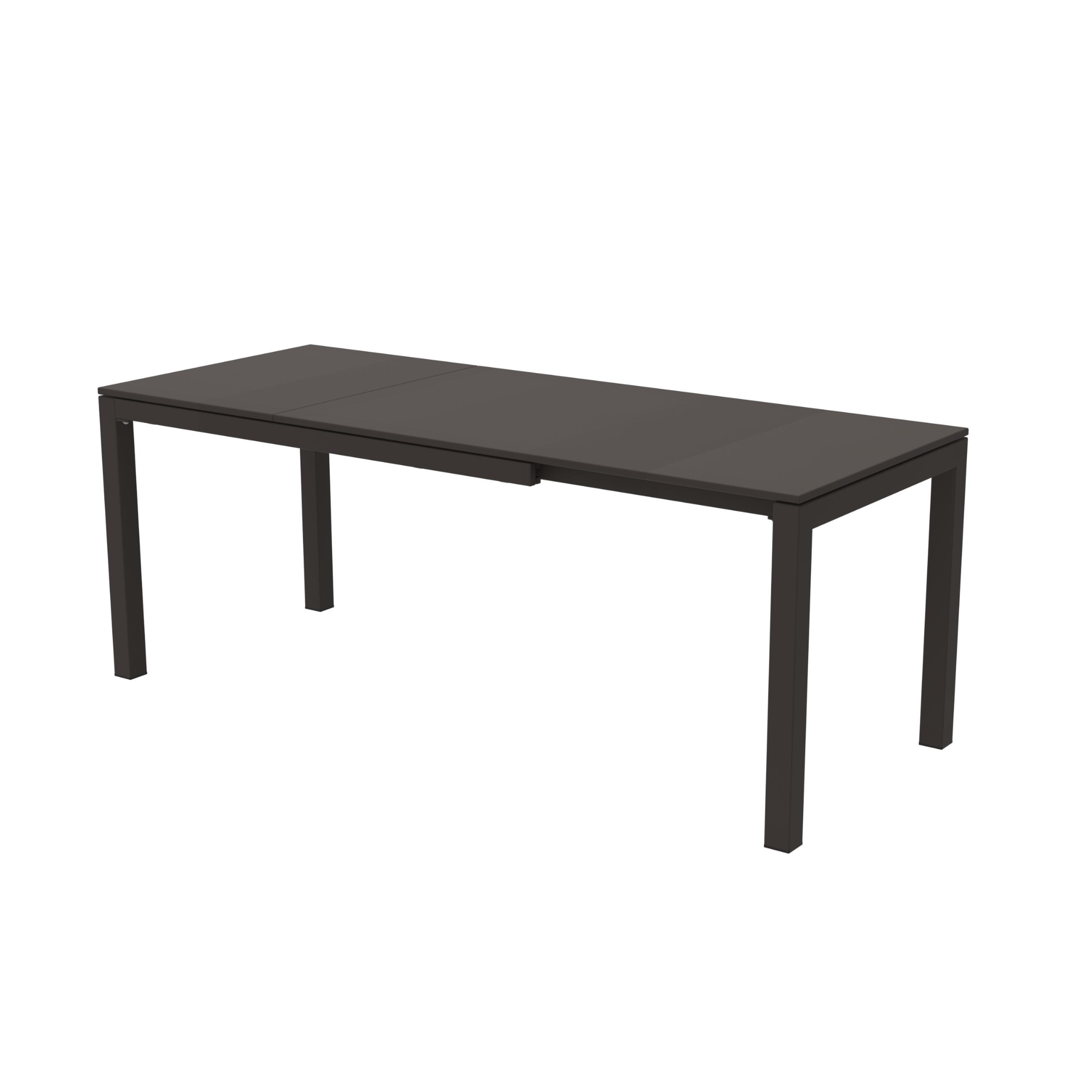 Extendable "Extia" painted metal garden table for modern use