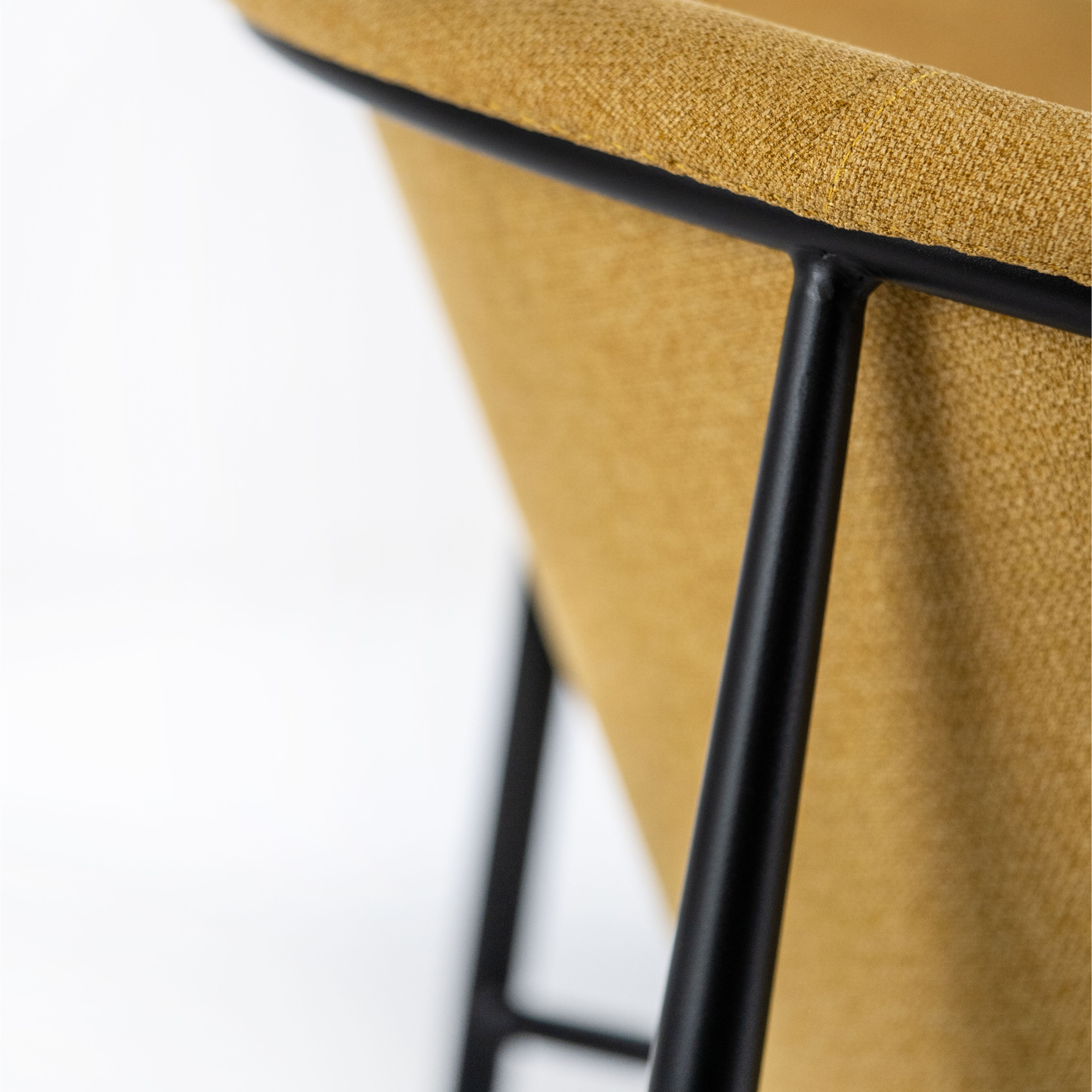 Set of elegant modern "Orchidea" fabric chairs with painted metal frame