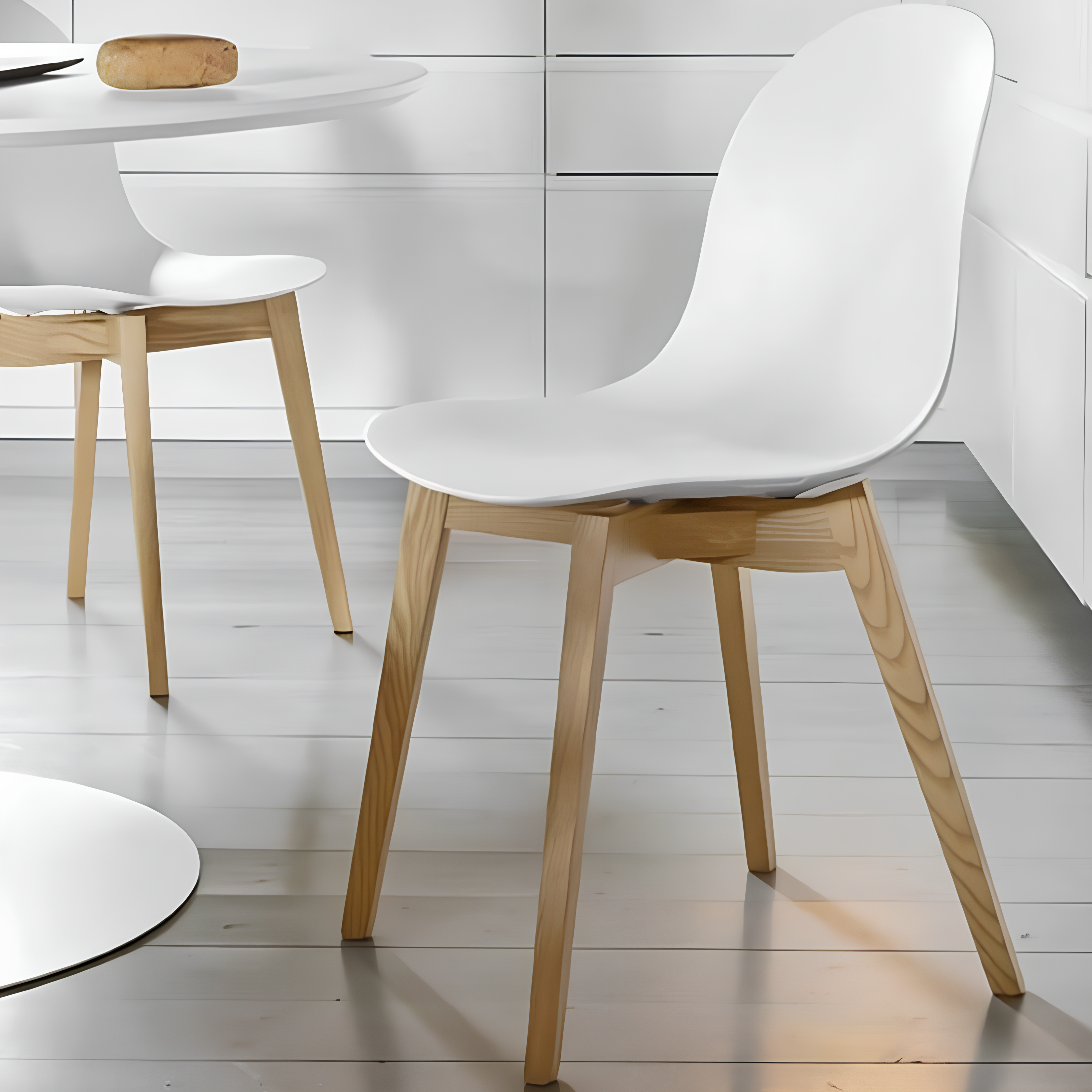 Set of modern living room chairs "Academy" with solid wood legs, 44.5x51 cm, 84h